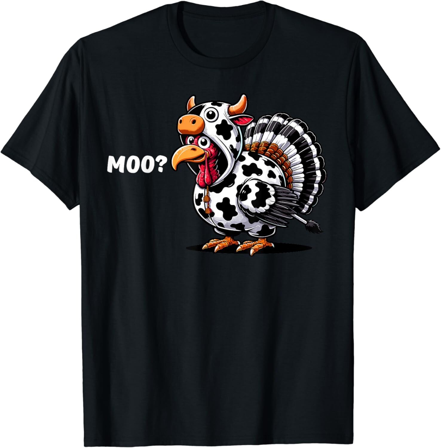Turkey Moo Funny Thanksgiving Gift Tee Unisex T-Shirt