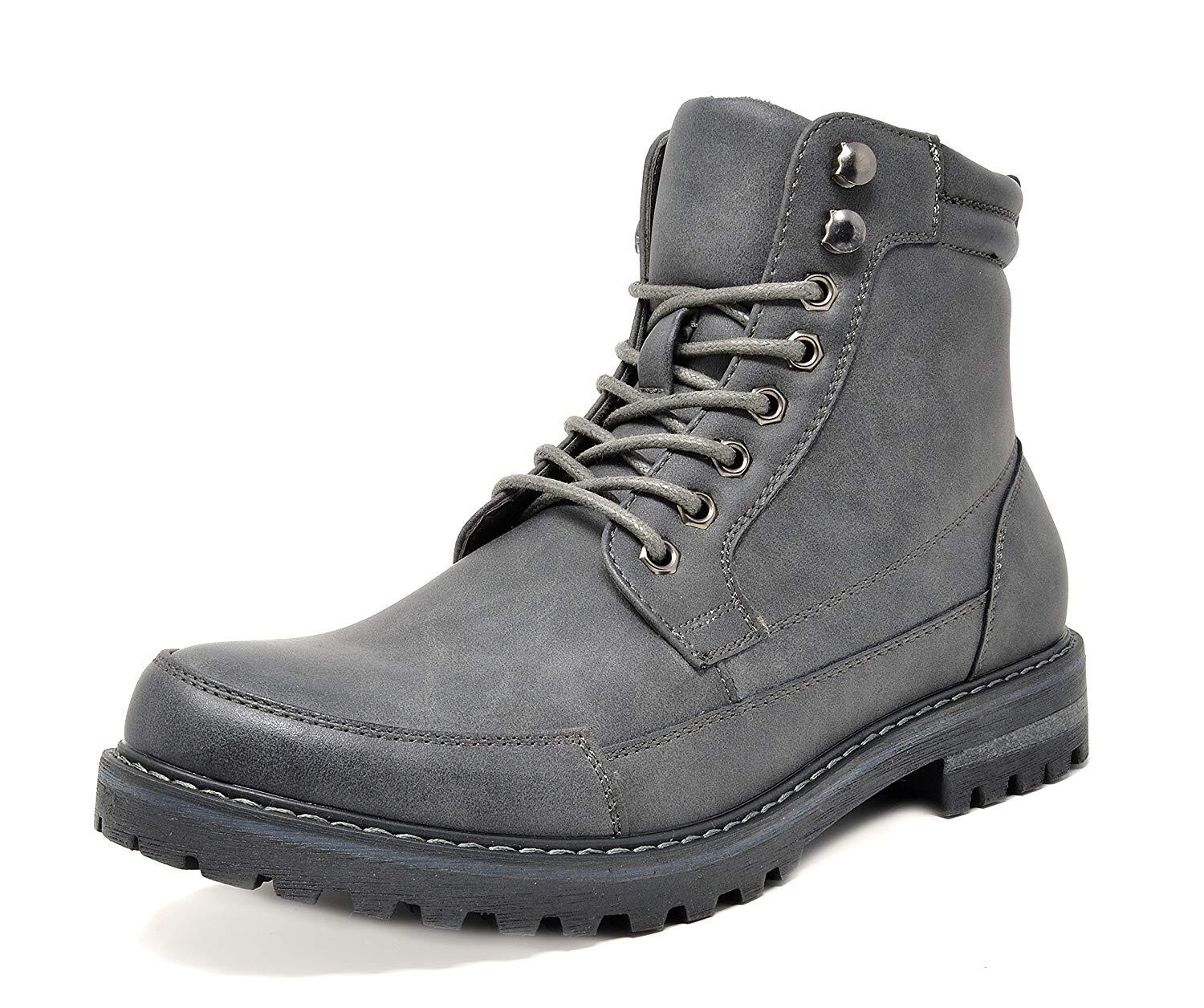 US Men’s Motorcycle Boots Combat Riding Ankle Leather Boots Size 6.5-15