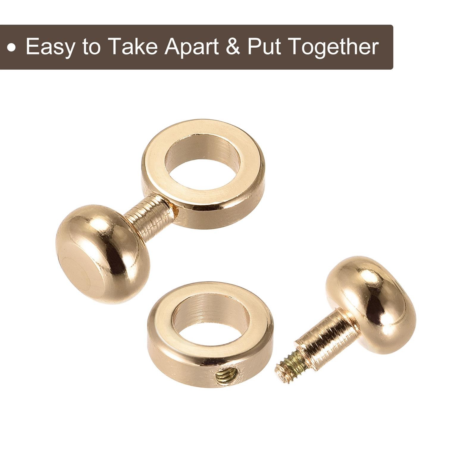 2Pcs Zipper Insert Buckle Purse Bag Chain Strap Connective Clip Buckles, Gold