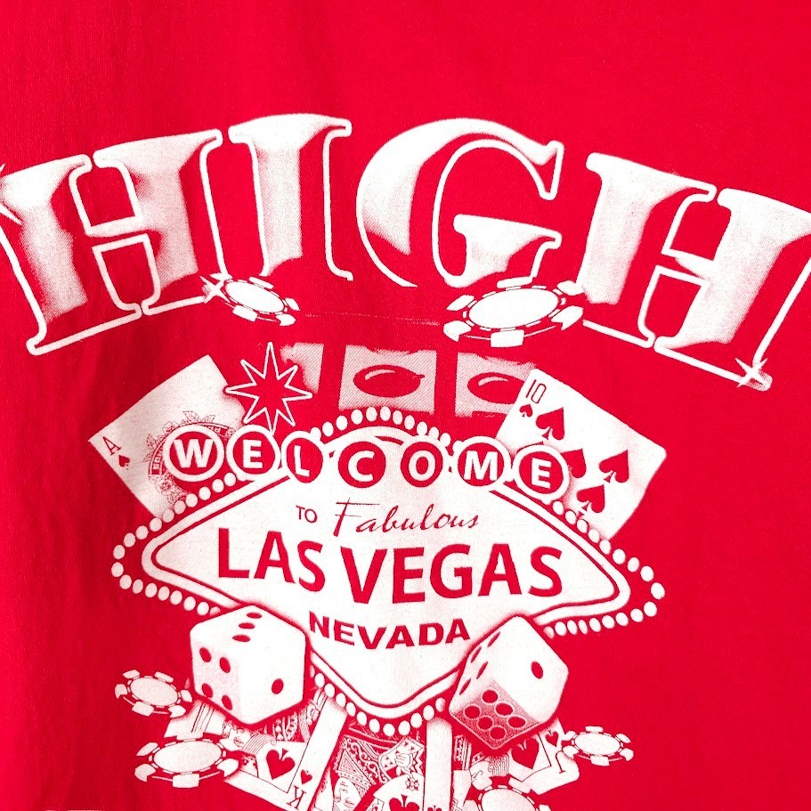 Las Vegas High Roller T Shirt Mens Size 3XL Red Sin City Travel Destination