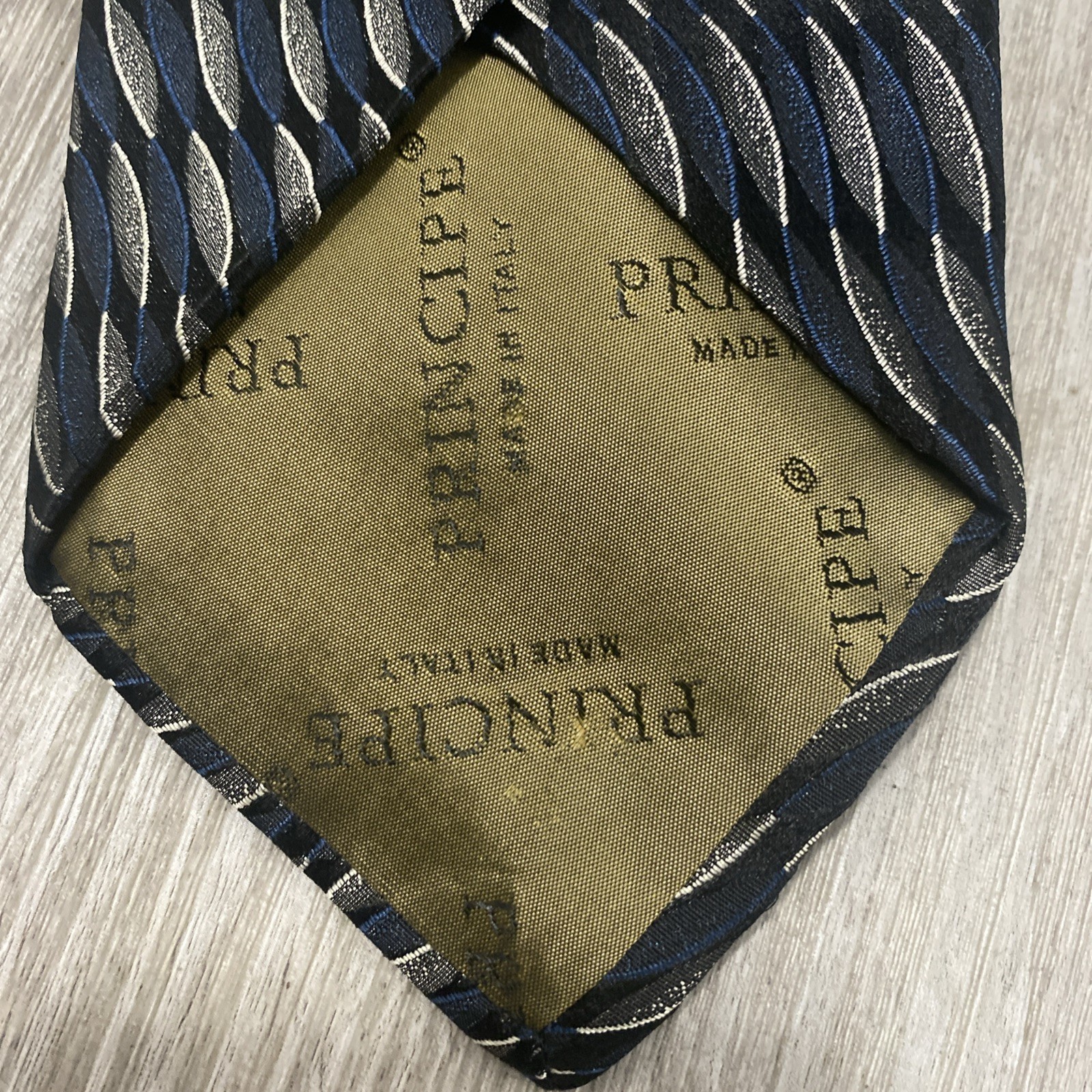 Vintage Principe Necktie Textured Retro Old School 90s Y2K Vtg