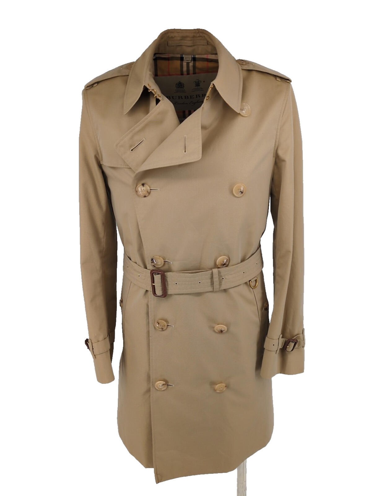 Burberry Trench Coat Chelsea Honey IT 48 S 38″ Chest Mid Length Kensington