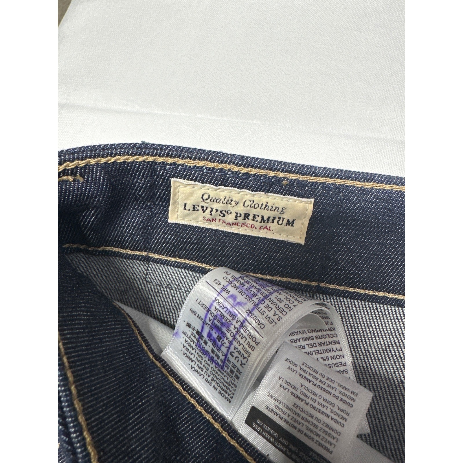 Levis Premium Baggy Dad Barrel Jeans Dark Indigo W27 L30 High Rise Wide Leg