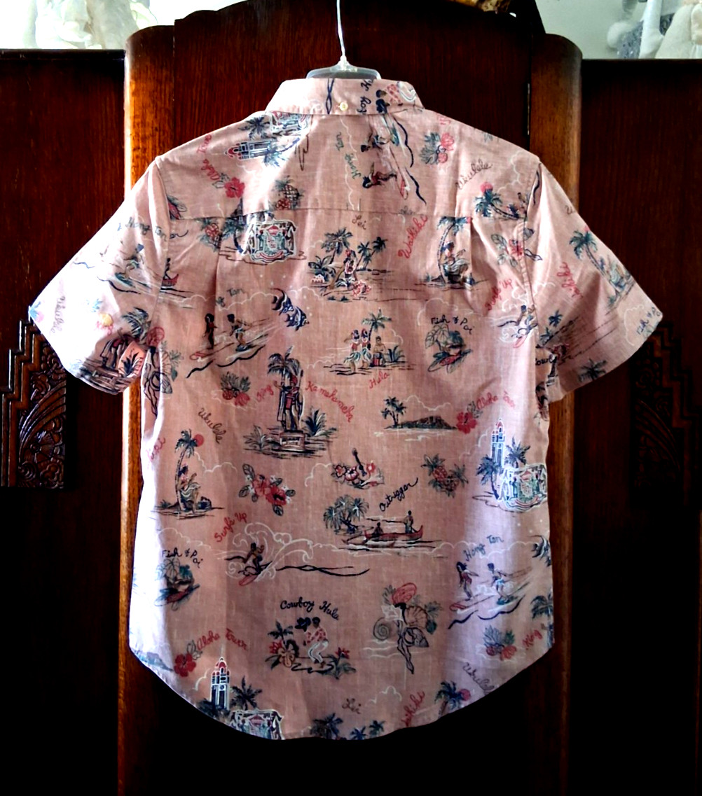Reyn Spooner Men’s ” HAWAII 1959″ NWT TAILORED FIT Light Pink Botton Front Sizes