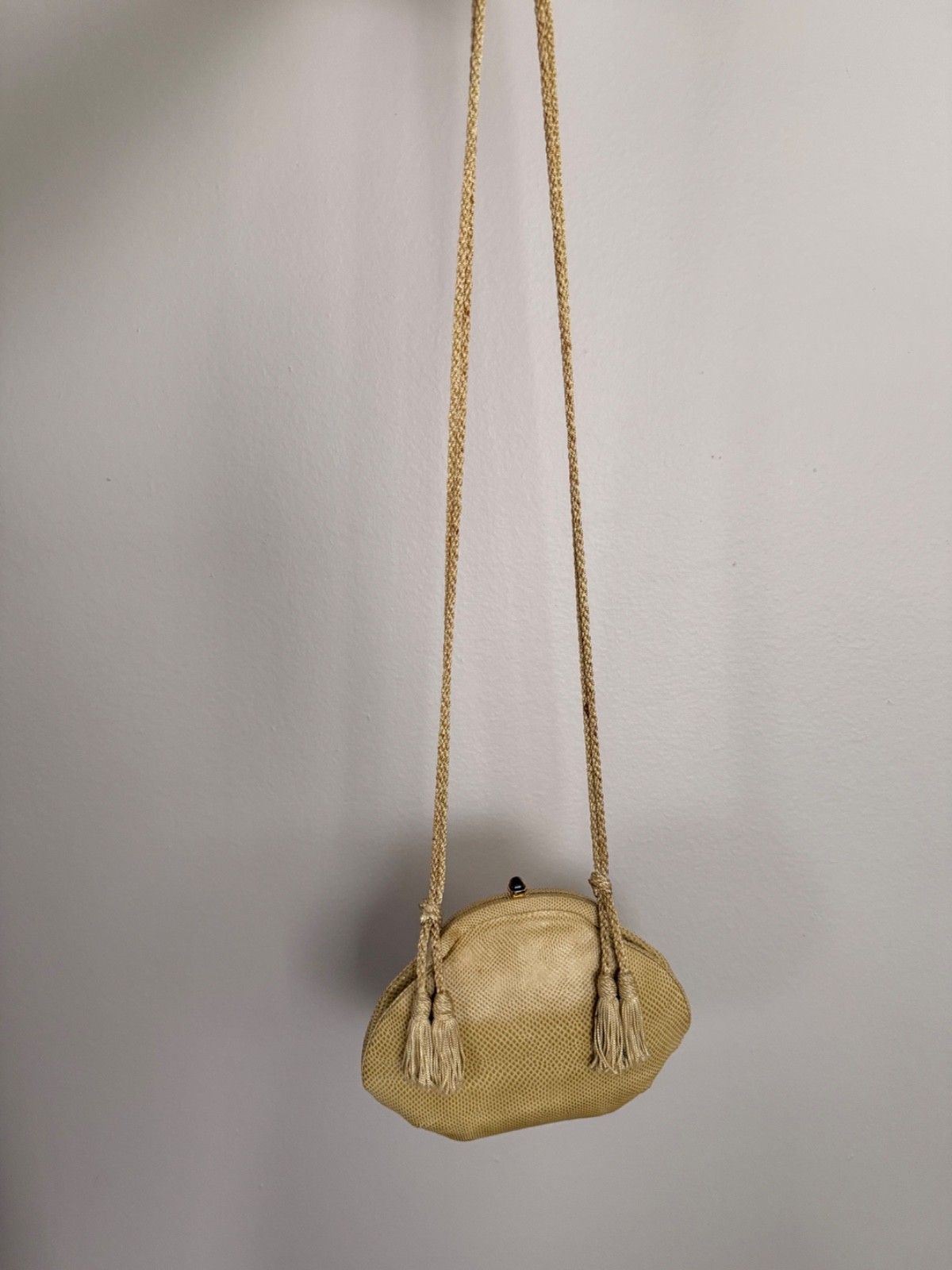 Vintage Judith Leiber Lizard Tiger Eye Evening Bag