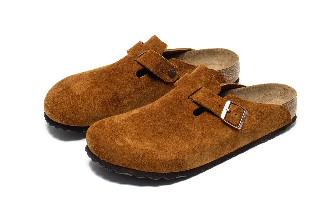 Birkenstock Boston Soft Footbed Clogs Mink Suede Shoes Size EU 37-45