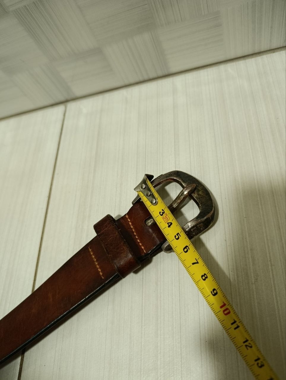 Vintage Levi’s Genuine Leather Belt Brown Made in Italy Real Leather