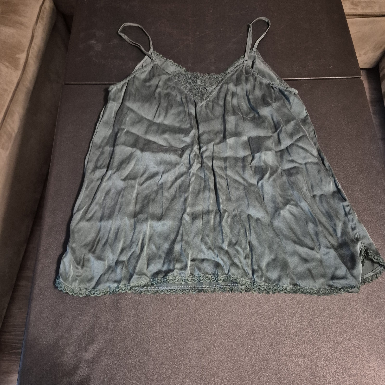 Silky Emerald Green Tank Top