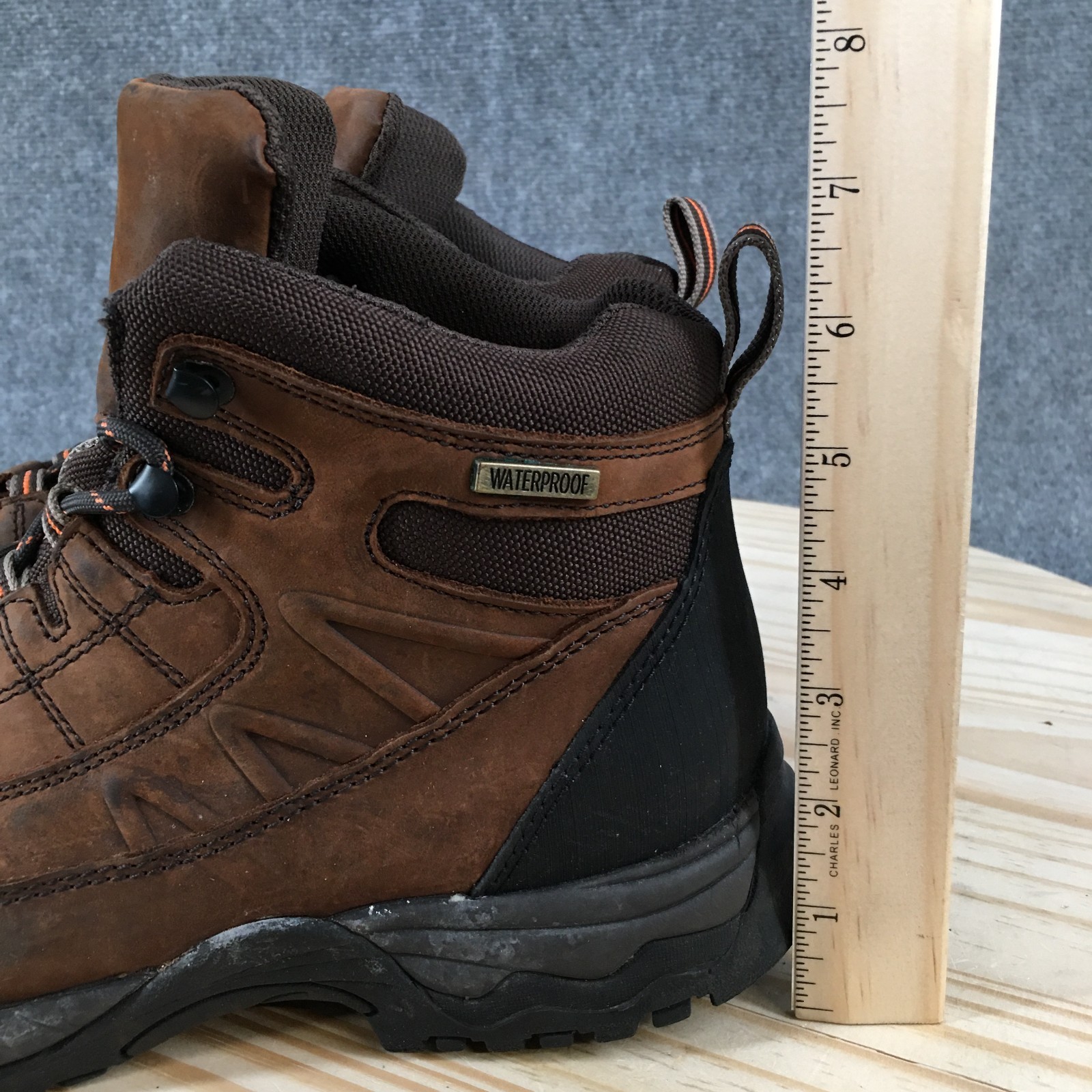 Gravel Gear Work Boots Men 10.5 M Waterproof Hiking Steel Toe Ankle Top BrownGra