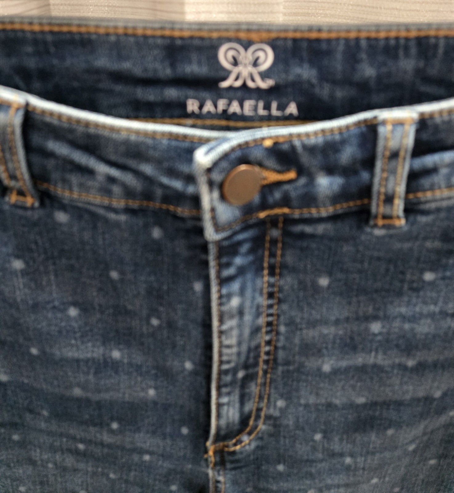 Rafaella polka dot print jeans size 14
