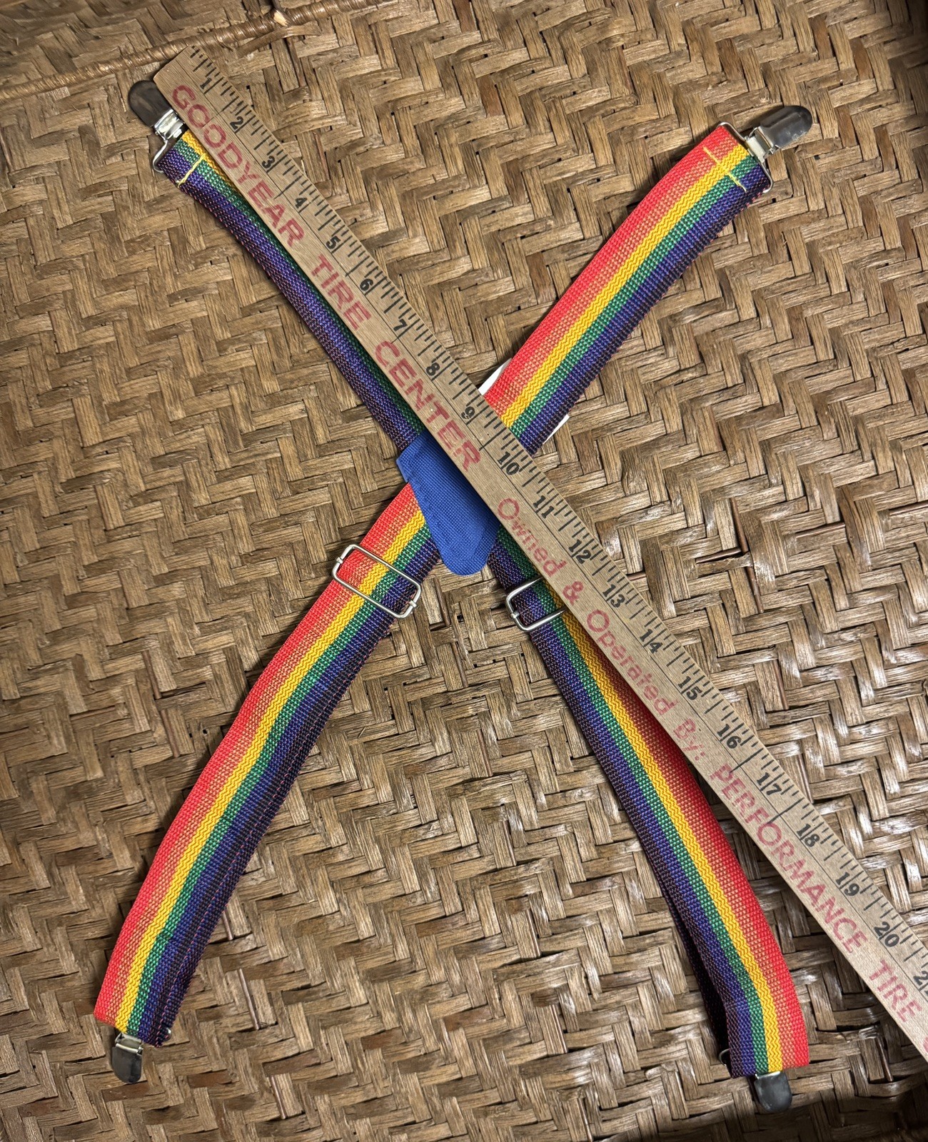 Kids Rainbow Suspenders Adjustable Clip On Elastic X Back Striped 2013