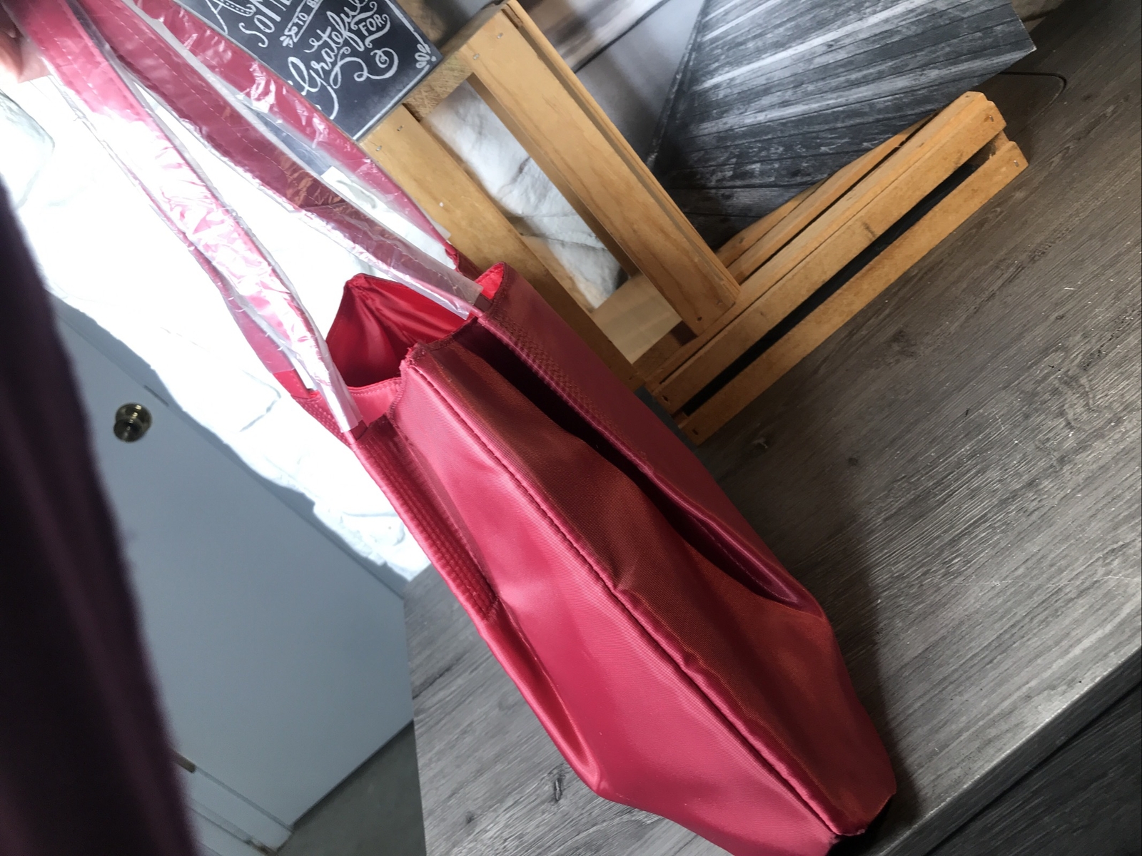 SHISEIDO Ginza Tokyo Cranberry Nylon Lined Tote Handbag New Without Tags