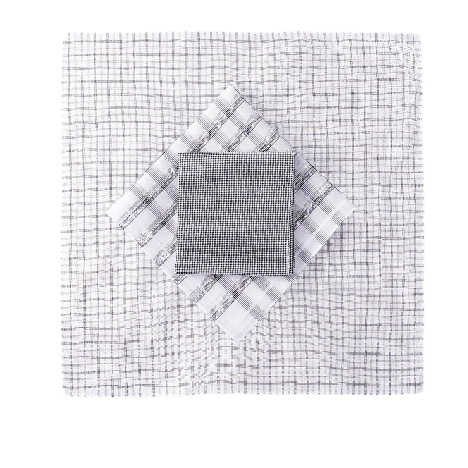 Handkerchief Mens Cotton 7PCS Handkerchiefs for Men 100% Soft Cotton Plaid Ha…