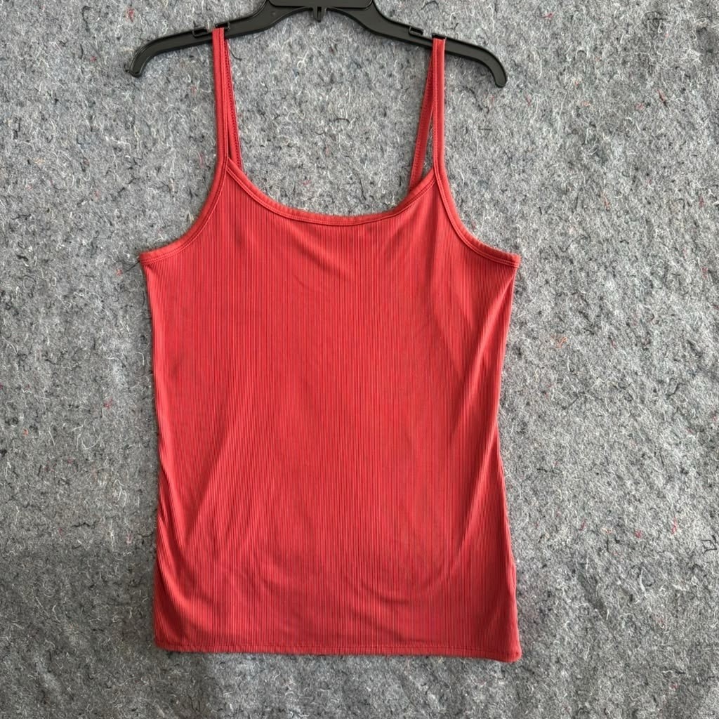 No Boundaries XXL Red Ribbed Tank Top Cami Stretch Spaghetti Strap Juniors 2X