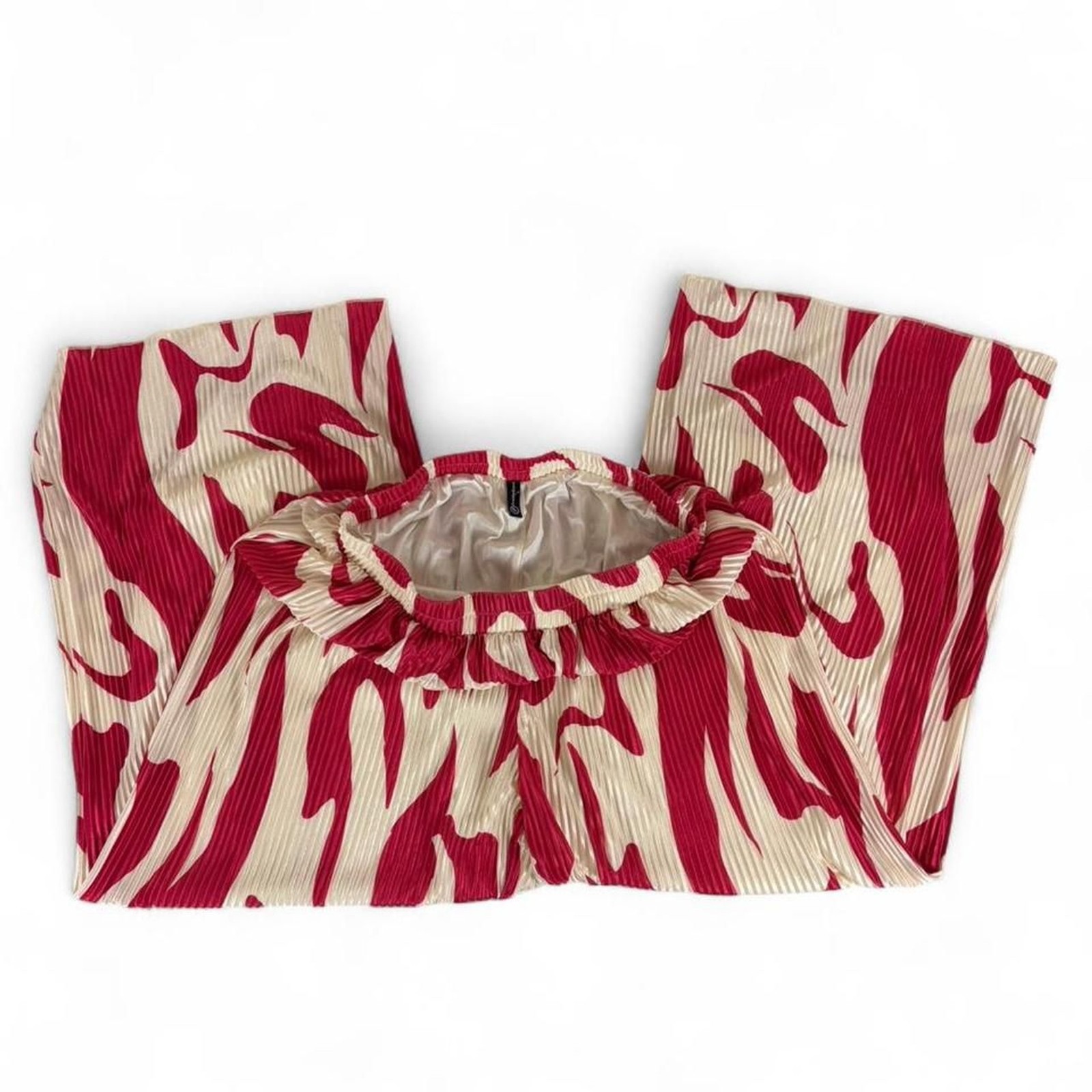 Beachy wide leg PrettyGarden silky pleated pants