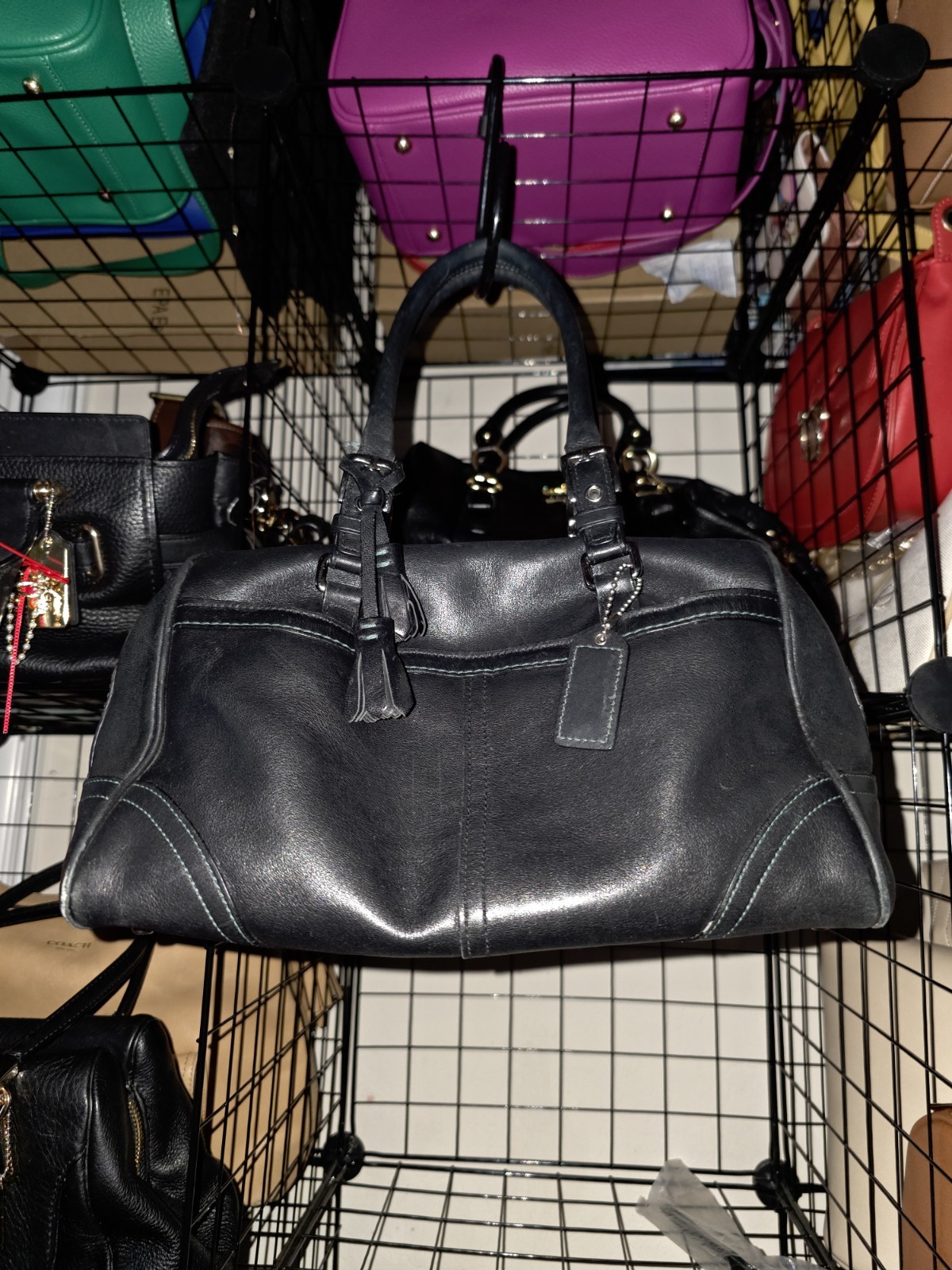 Coach Hamptons Leather Satchel 8A69
