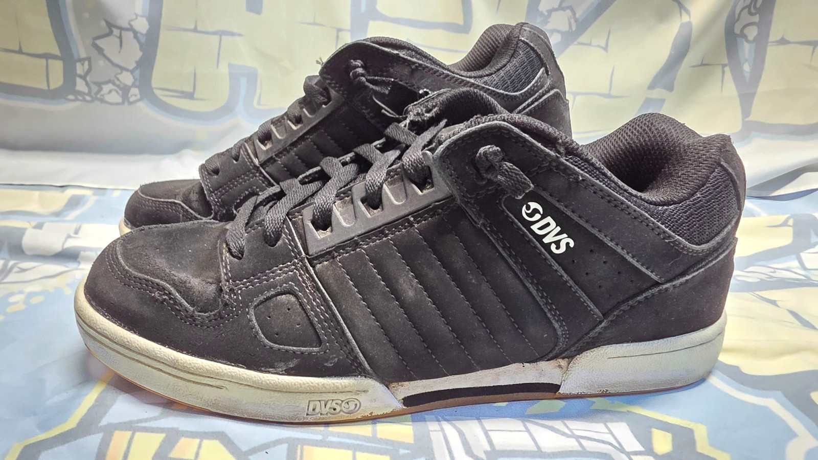 DVS Celsius Skater Shoes Mens 11.5 Black White Sides Gumball Bottom Y2K Thick