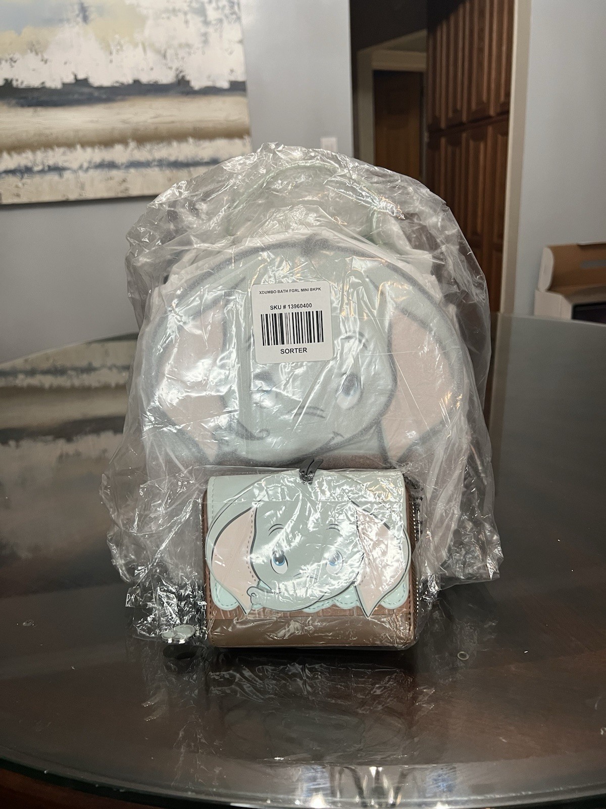 Loungefly Baby Dumbo Bath Cosplay Mini Backpack & Wallet NWT RARE HTF