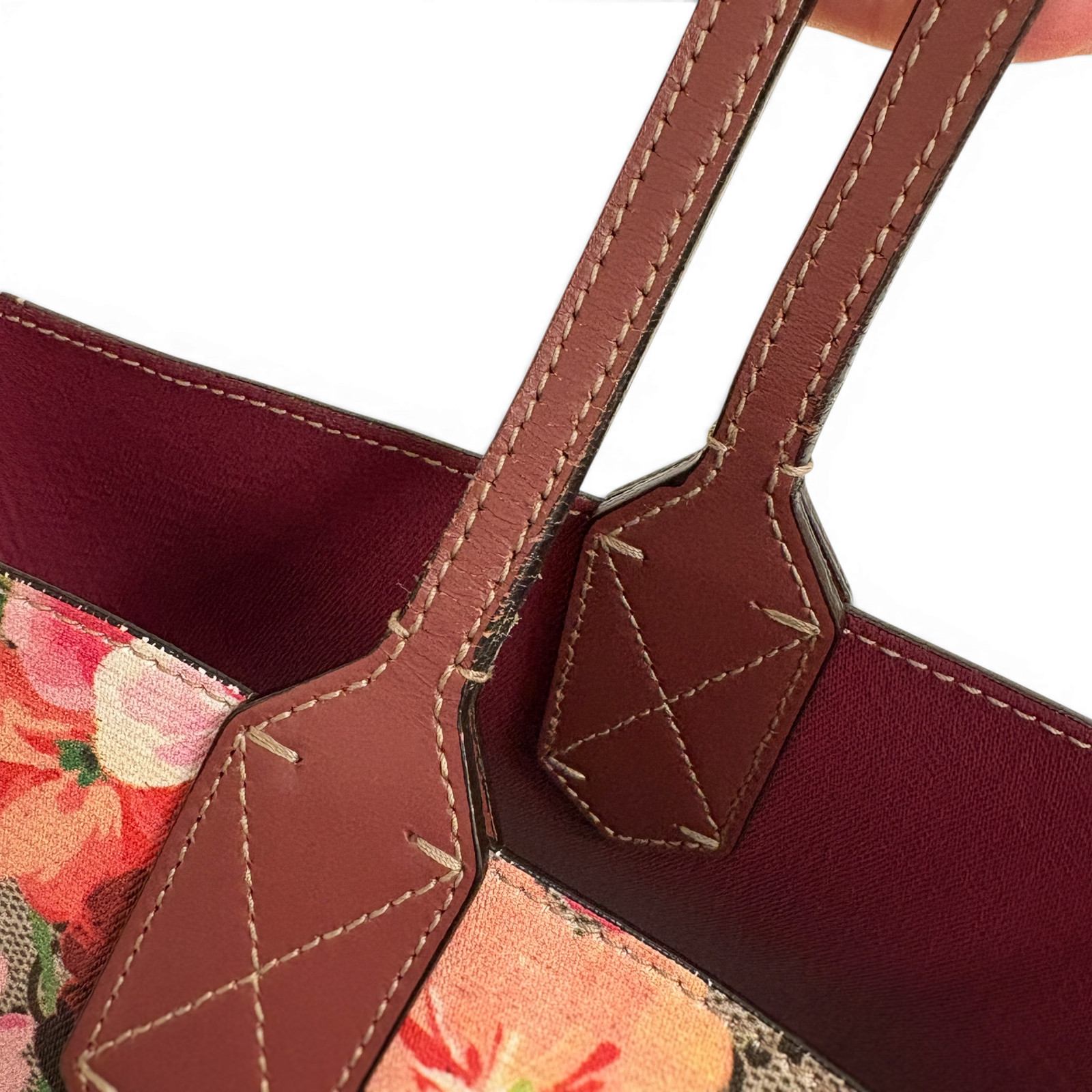 GUCCI GG Supreme Monogram Blooms Reversible Tote Bag Multicolor