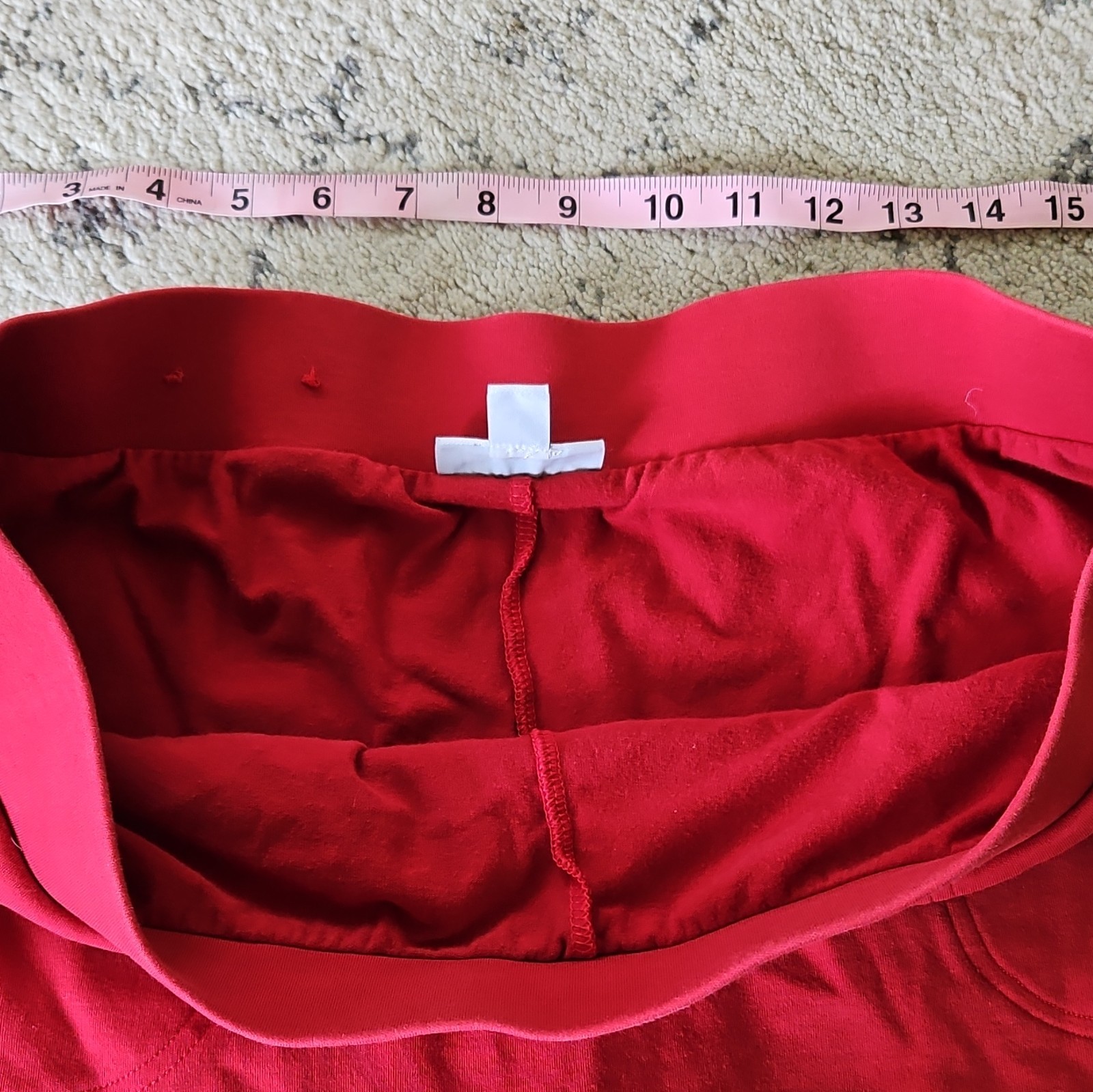 Croft & Barrow Skort Womens Large Red Stretch Casual Skirt Shorts Pockets