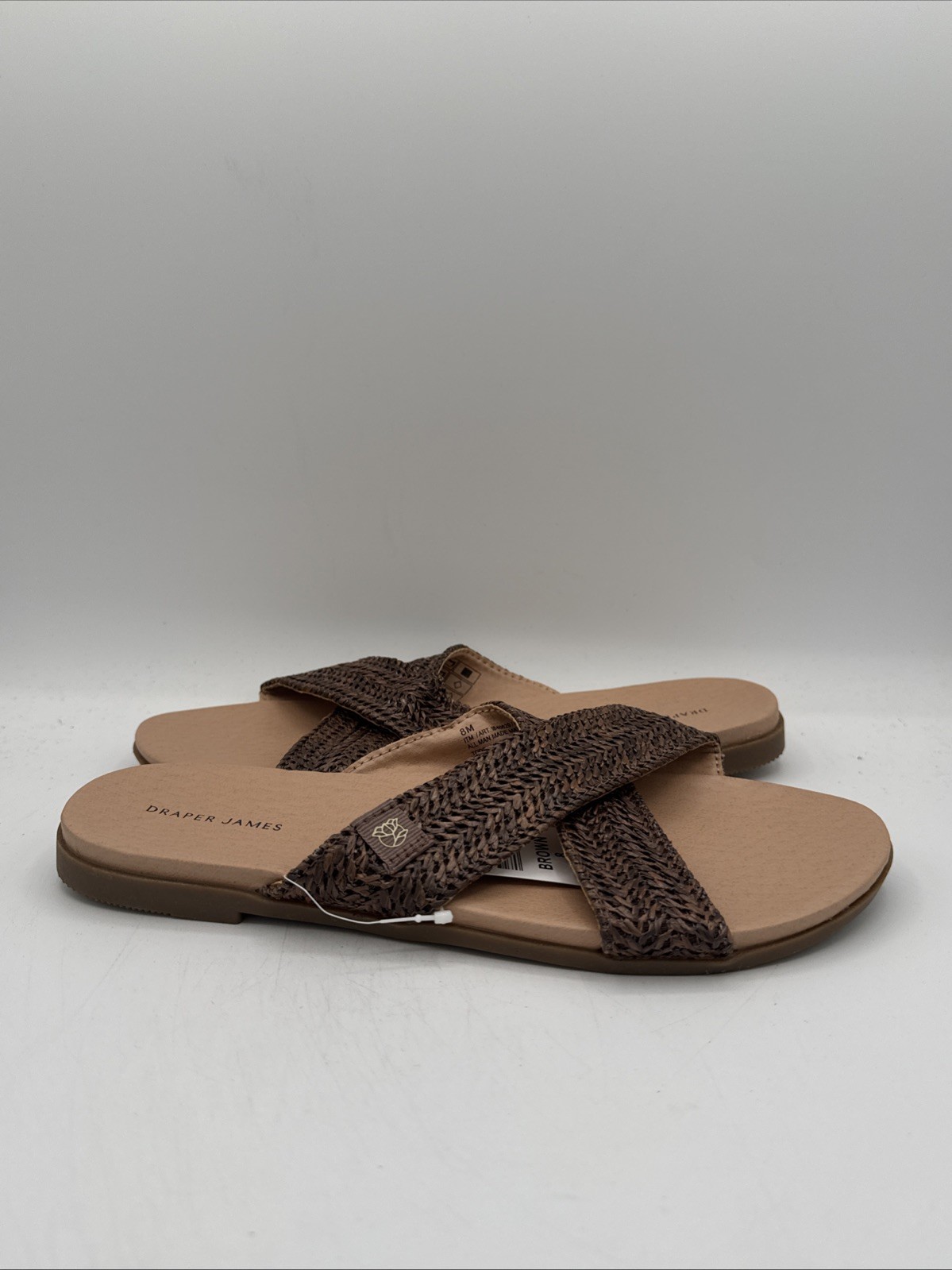 Draper Size 8M / ALEX / Brown / Raffia Woven Sandals / Women’s Shoes