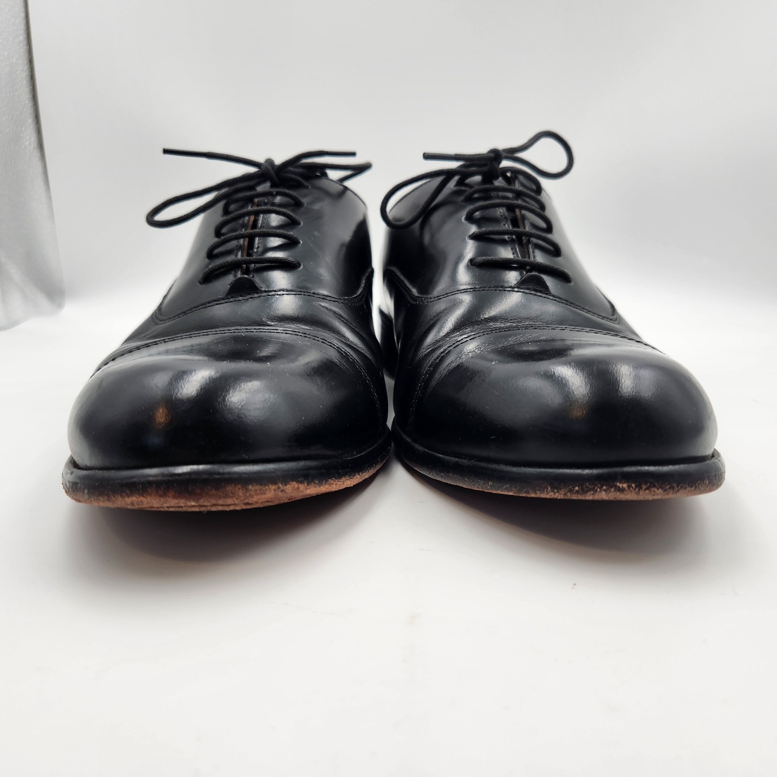 Bostonian Classics Oxfords Mens US 8.5M Black Leather Cap Toe Formal Dress Shoes