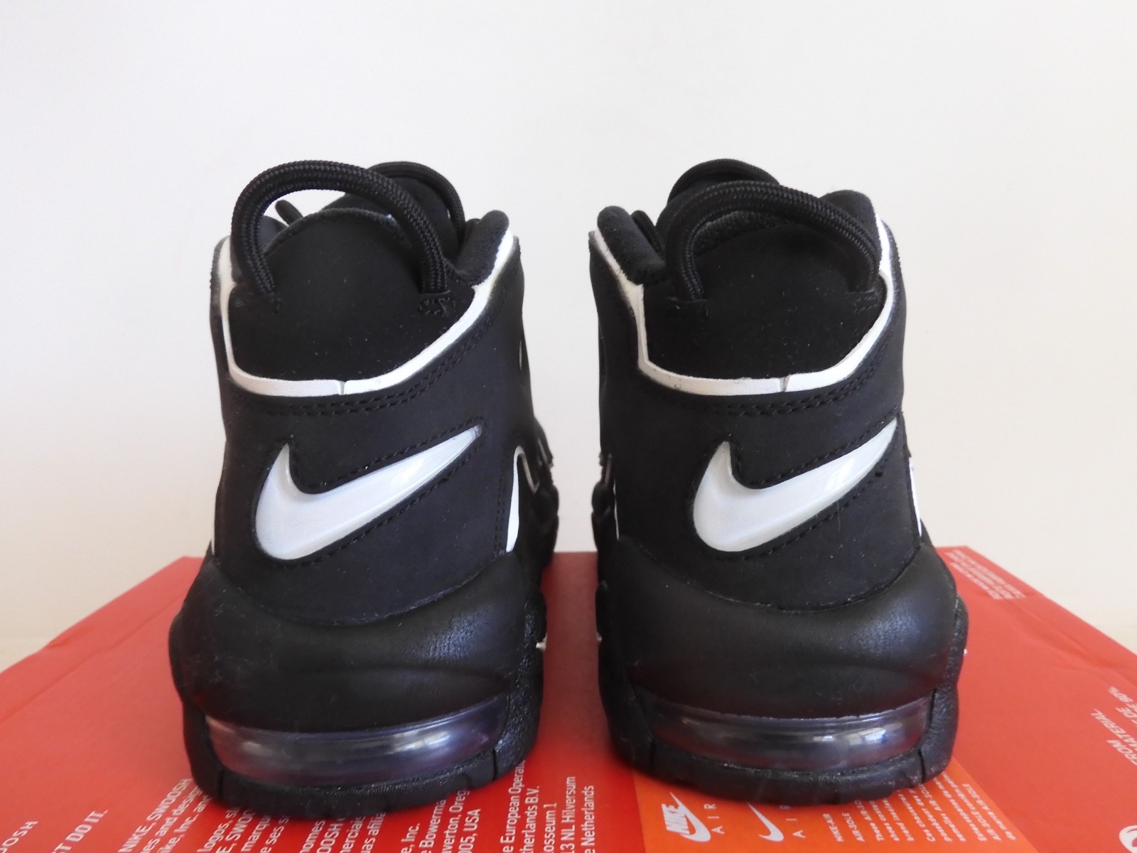 Nike Air More Uptempo (GS) Black-White-Black Sz 5Y Rare! [415082-002]