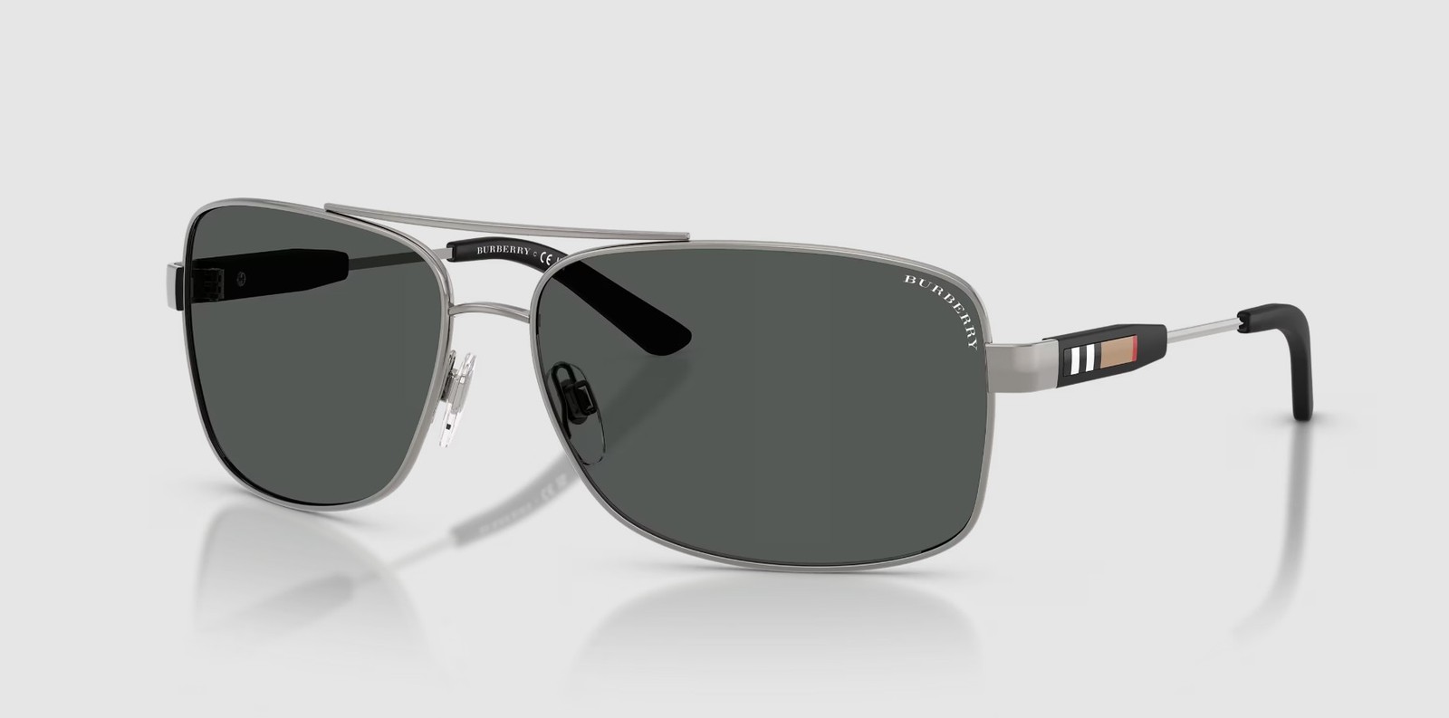 BURBERRY BE3074 100387 Gunmetal Gray 63 mm Men’s Sunglasses
