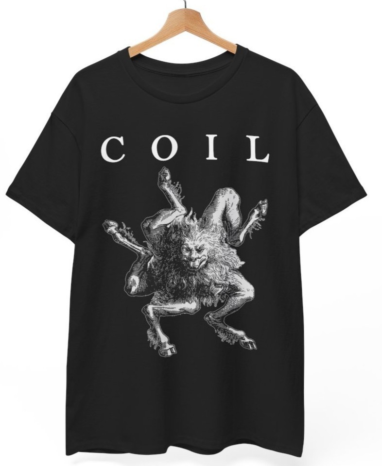Coil Demon T-Shirt, Music Band Rock Unisex Black Shirt S-5XL Q4758
