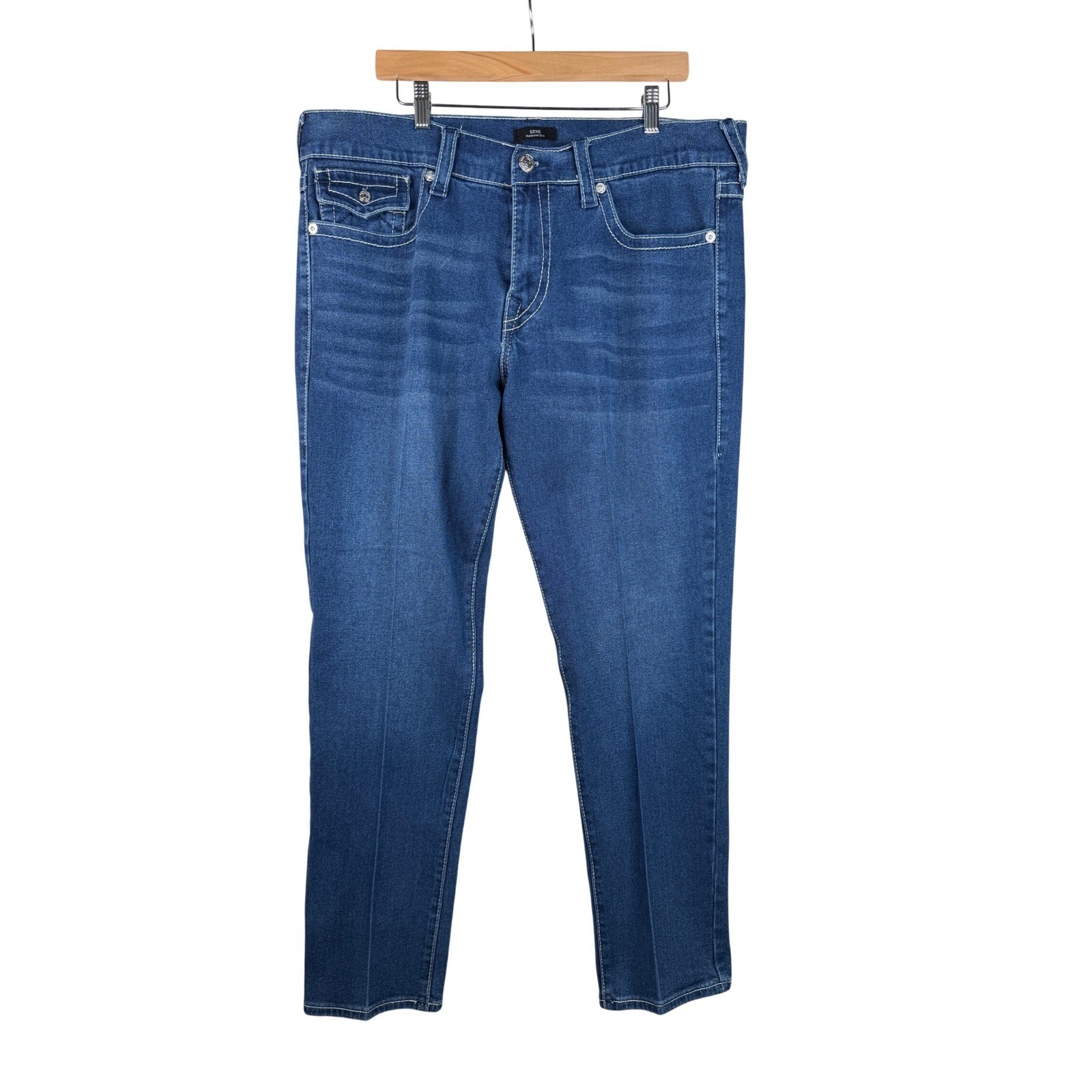 True Religion Geno Relaxed Slim Jeans size 38 Blue