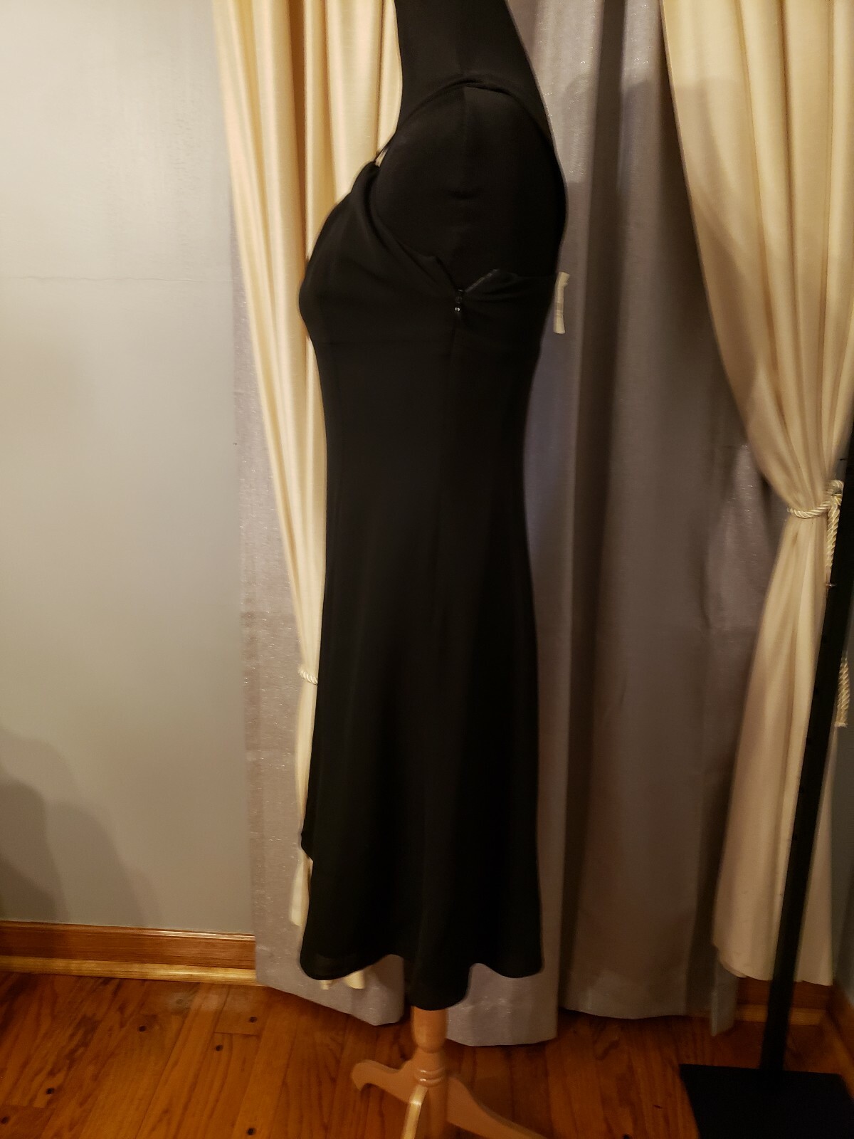 LOFT Size 2 Sleeveless Black A Line Dress Flare Side Zipper 100% Silk Lined NWT