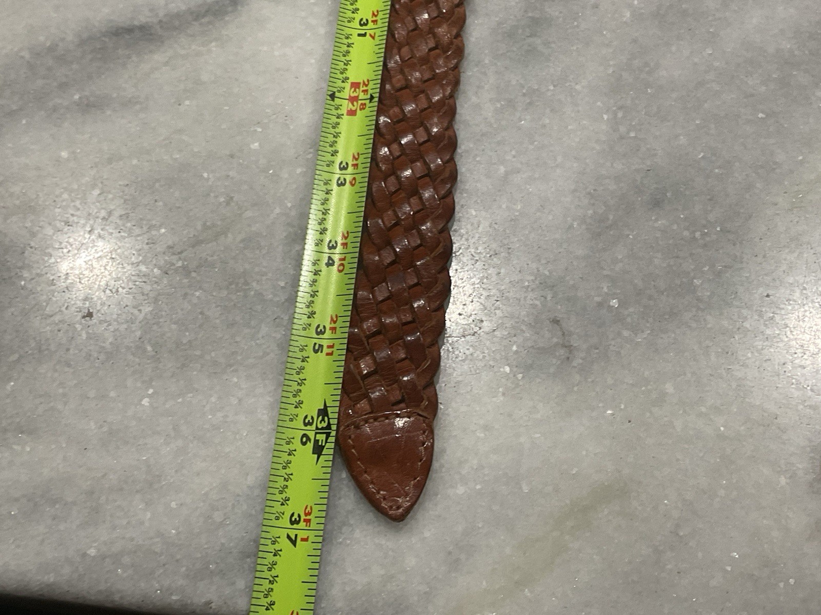 Men’s Woven Leather Belt Made In Turkey Size M