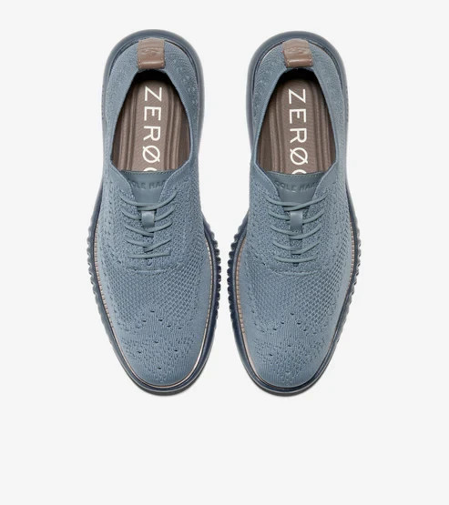 Cole Haan Men’s 2.ZERØGRAND Wingtip Oxford C37991, Stormy/Blue Wing Teal, 11 M