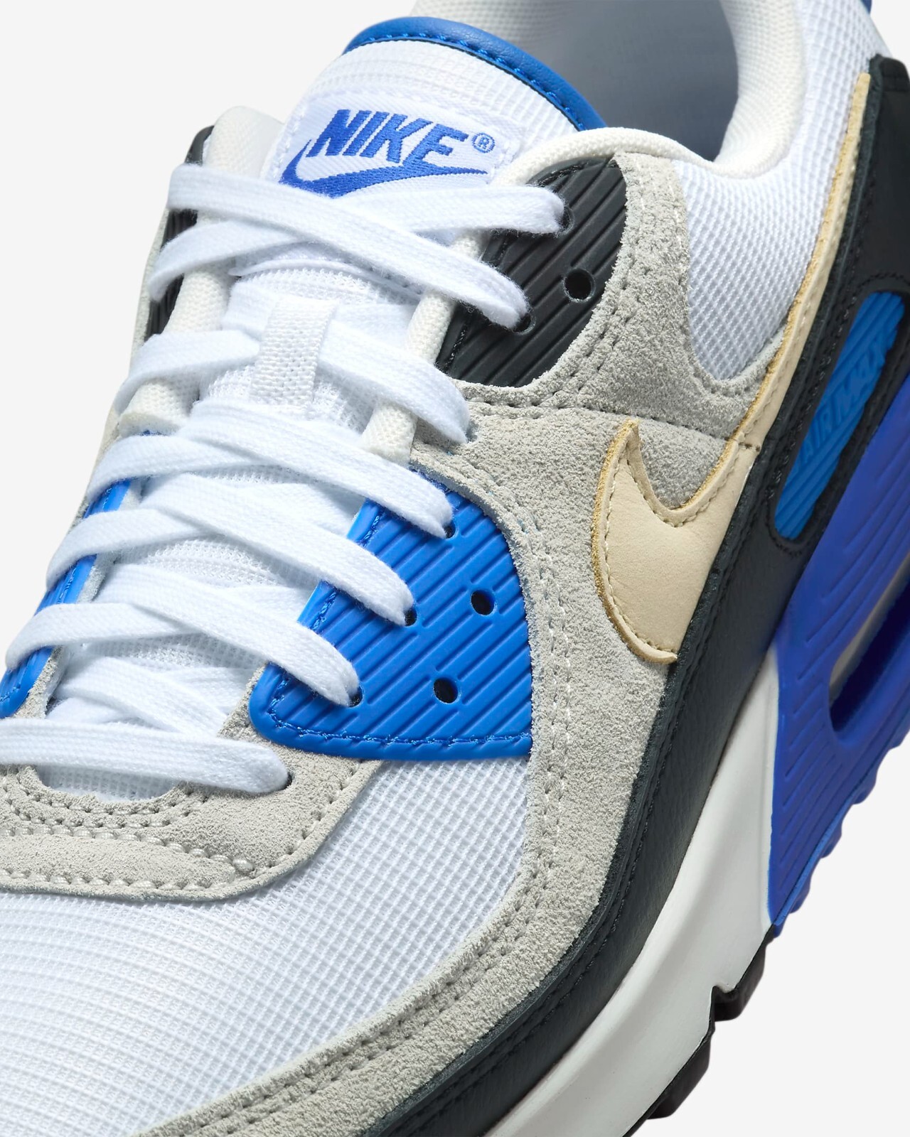Nike Air Max 90 Shoes White Racer Blue Black HF3449-100 Men’s Multi Sizes NEW