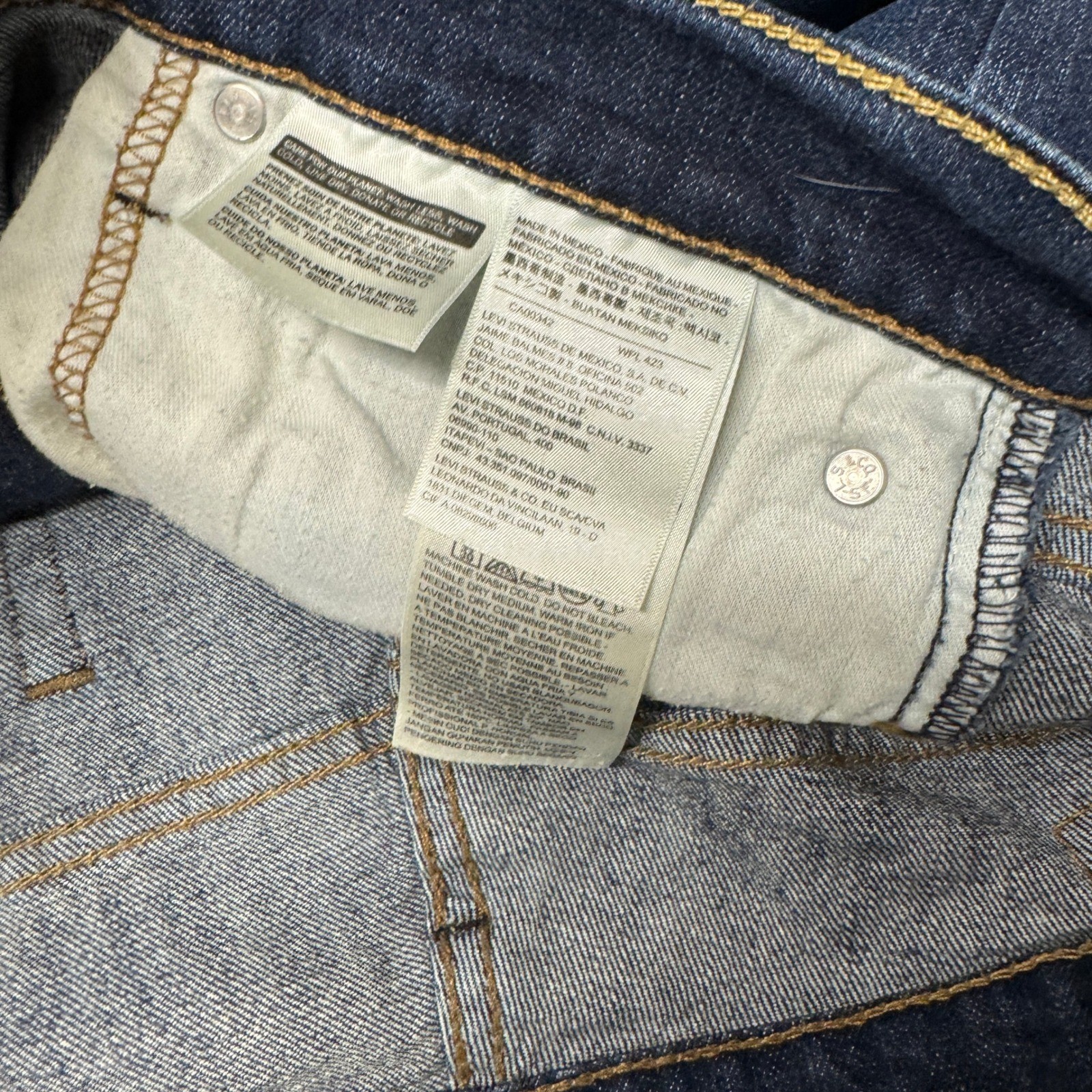 Levi’s 514 Jeans Mens 36×30 (36×29 ACTUAL) Straight Dark Wash Denim Faded Wash