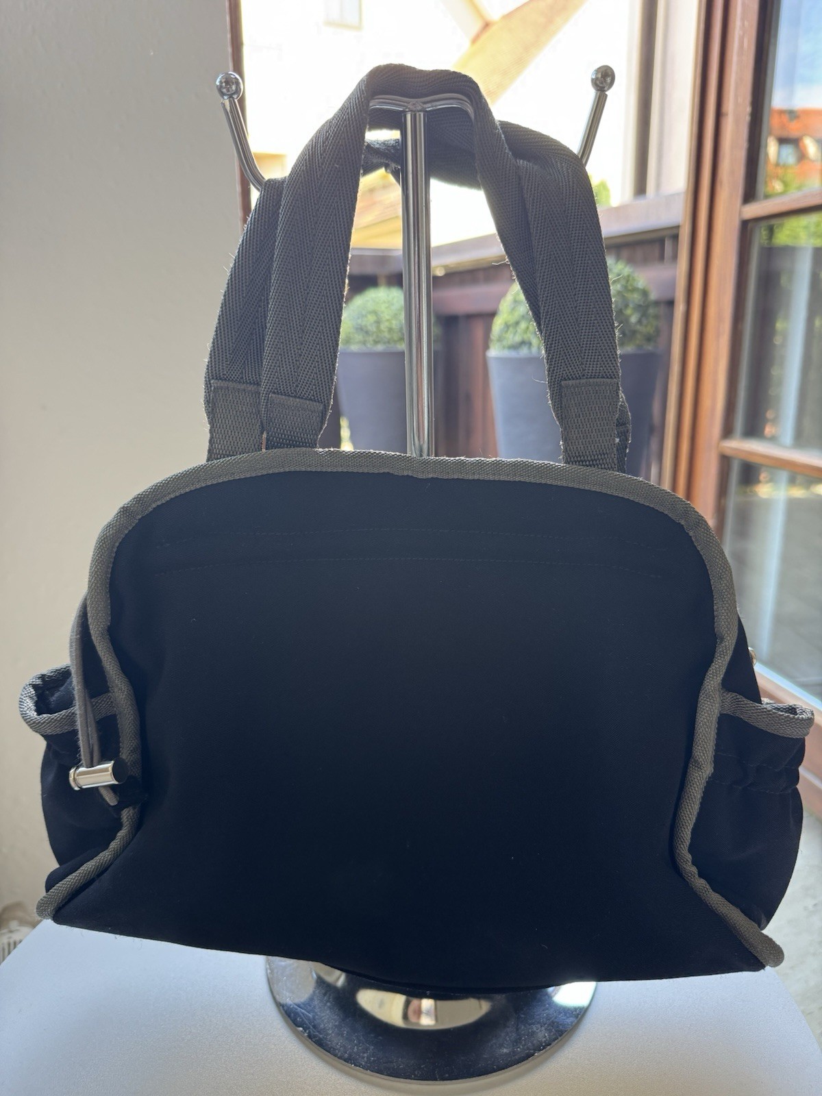 Prada Boston Bag 4VA585 Canvas Nylon Black Vintage 585