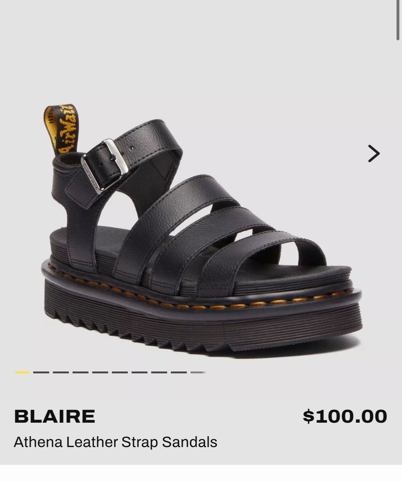 Doc Martens Blaire Leather Platform Sandals