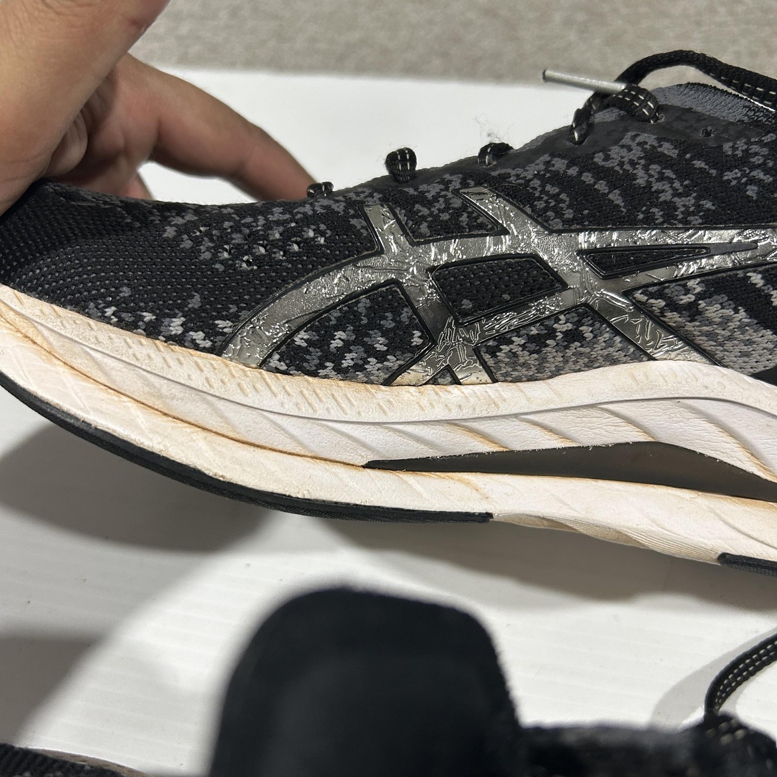 ASICS GEL Kinsei Blast Shoes Womens US 9.5 Black Grey Running Sneakers 1012B329