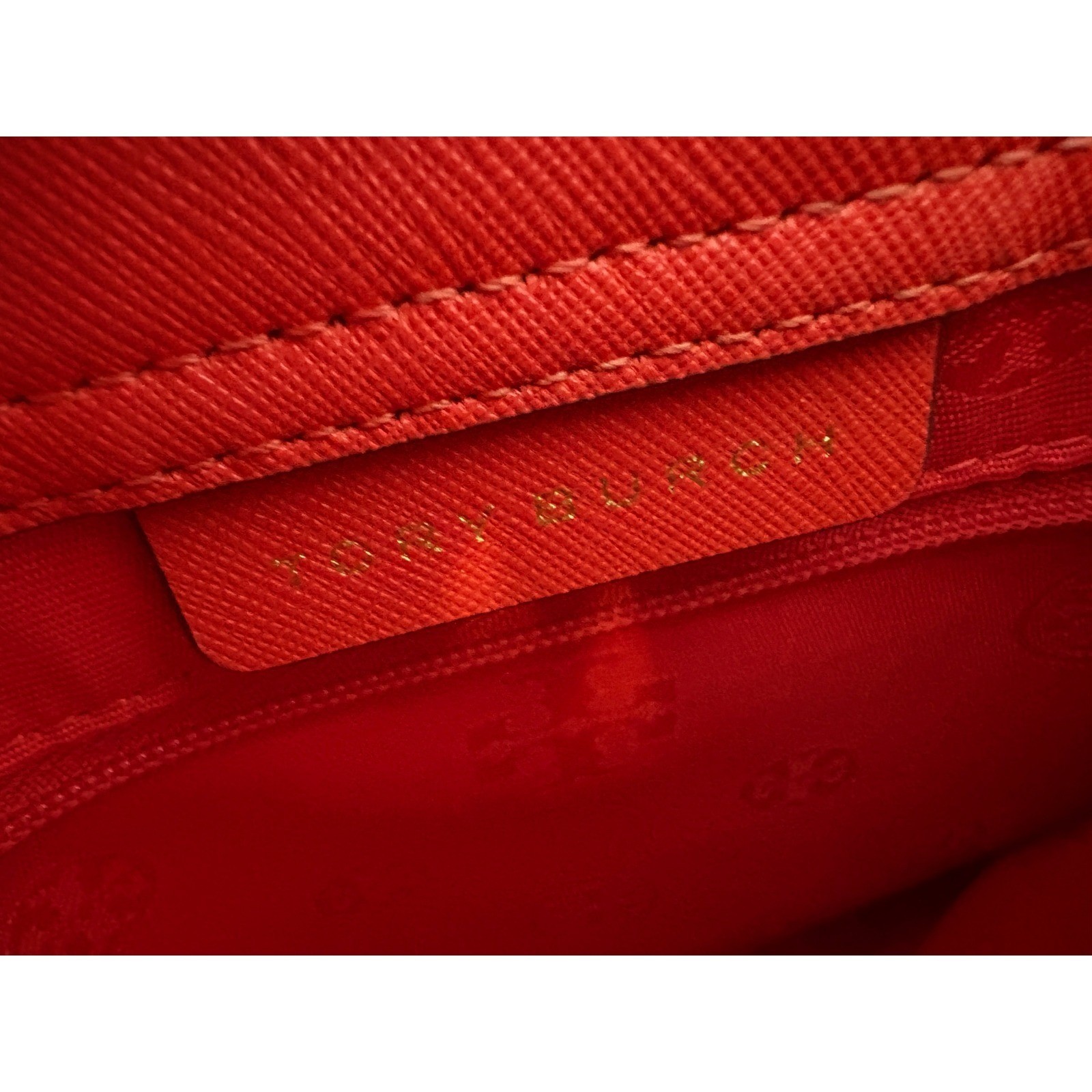 Tory Burch Robinson Red Saffiano Leather Tote Bag and Matching Wallet Set