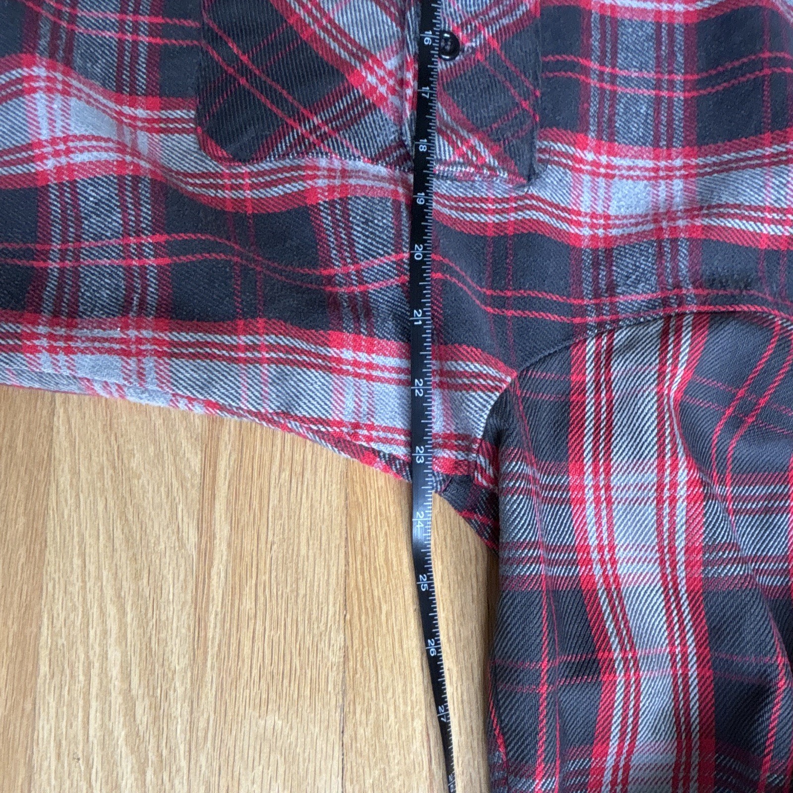 Five Brother Men’s Flannel Plaid Long Sleeve Button-Up Shirt Pockets 16-L