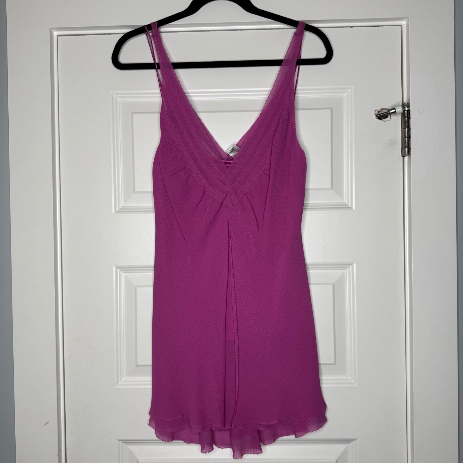 Dana Buchman NWT Sz 14 Raspberry Crepe Silk Top Sleeveless Cocktail Formal $195