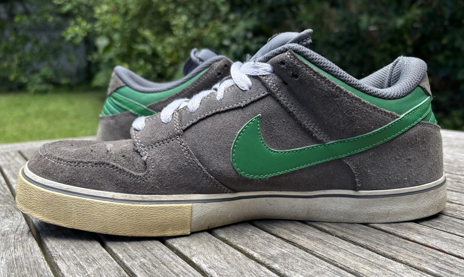 Nike Dunk Low 6.0 LR Grey Green 487925-031 Mens 11.5 Rare Skate Shoes Cushion