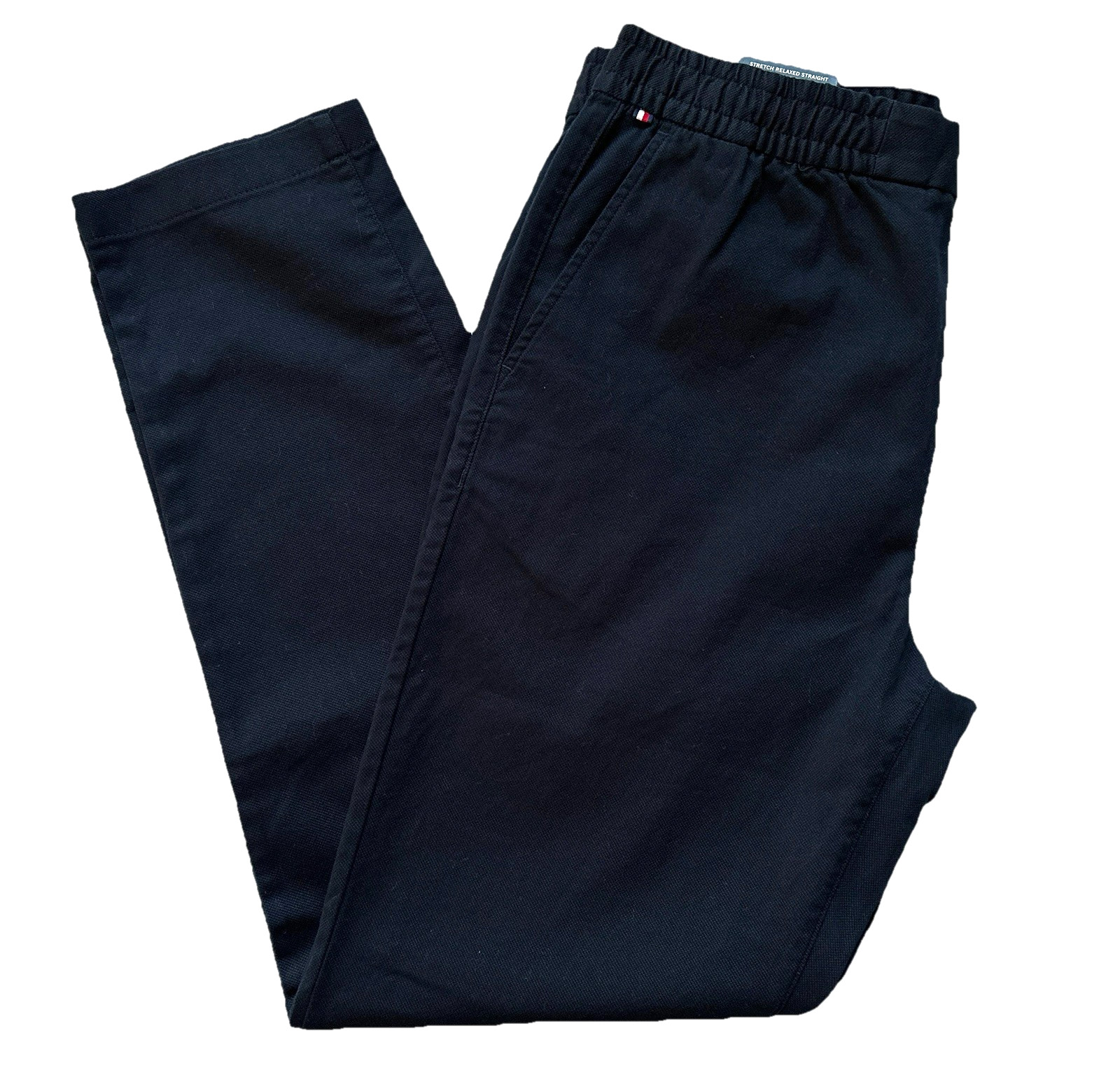 Tommy Hilfiger Men’s THFlex Elasticized Waist Relaxed Straight Pants Size: M