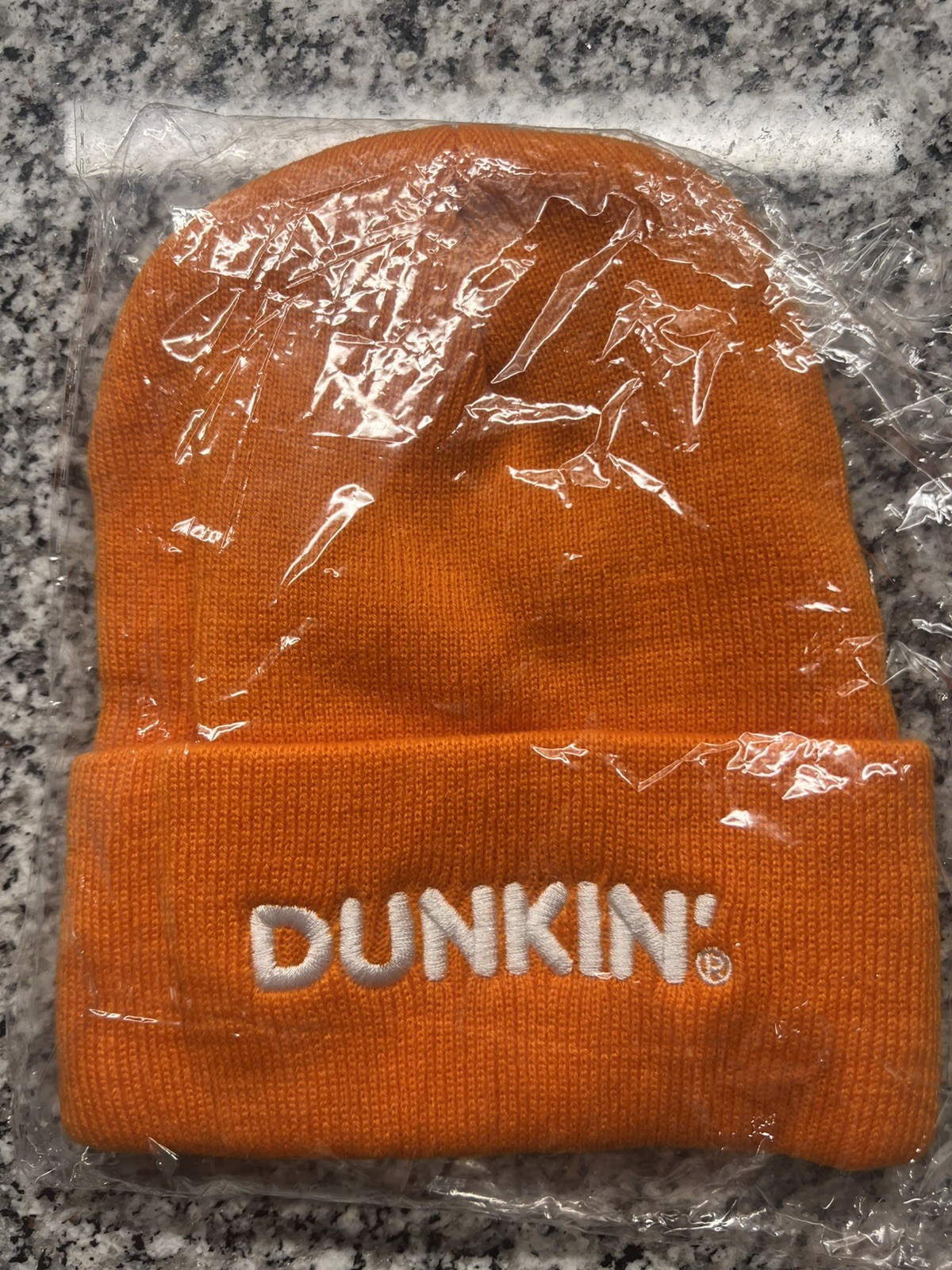 Dunkin’ Donuts Orange Beanie Hat Lightweight Unisex Classic Winter One Size