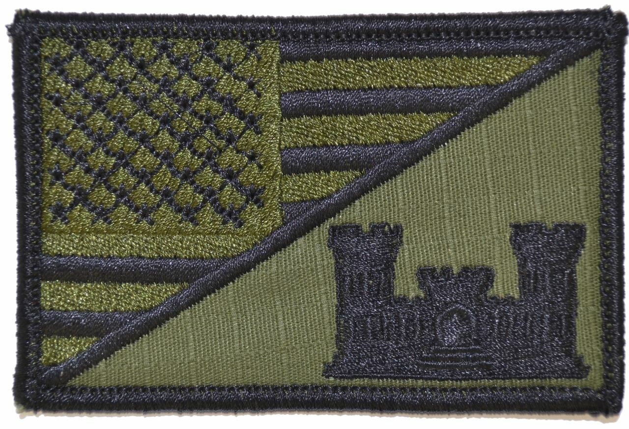 Army Engineer Castle USA Flag – 2.25×3.5 Patch