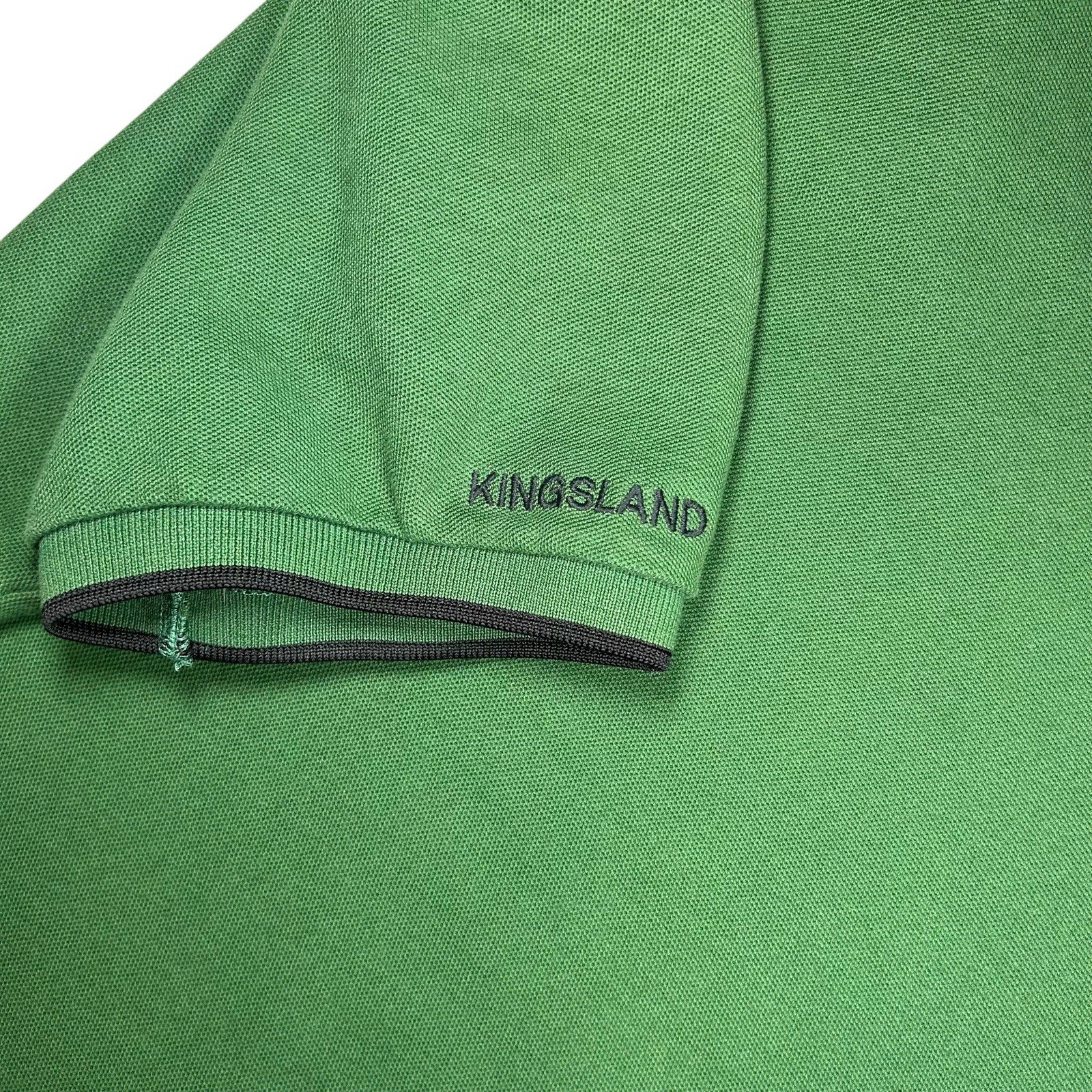 Kingsland Green Polo Men’s Size Medium With Black Trim