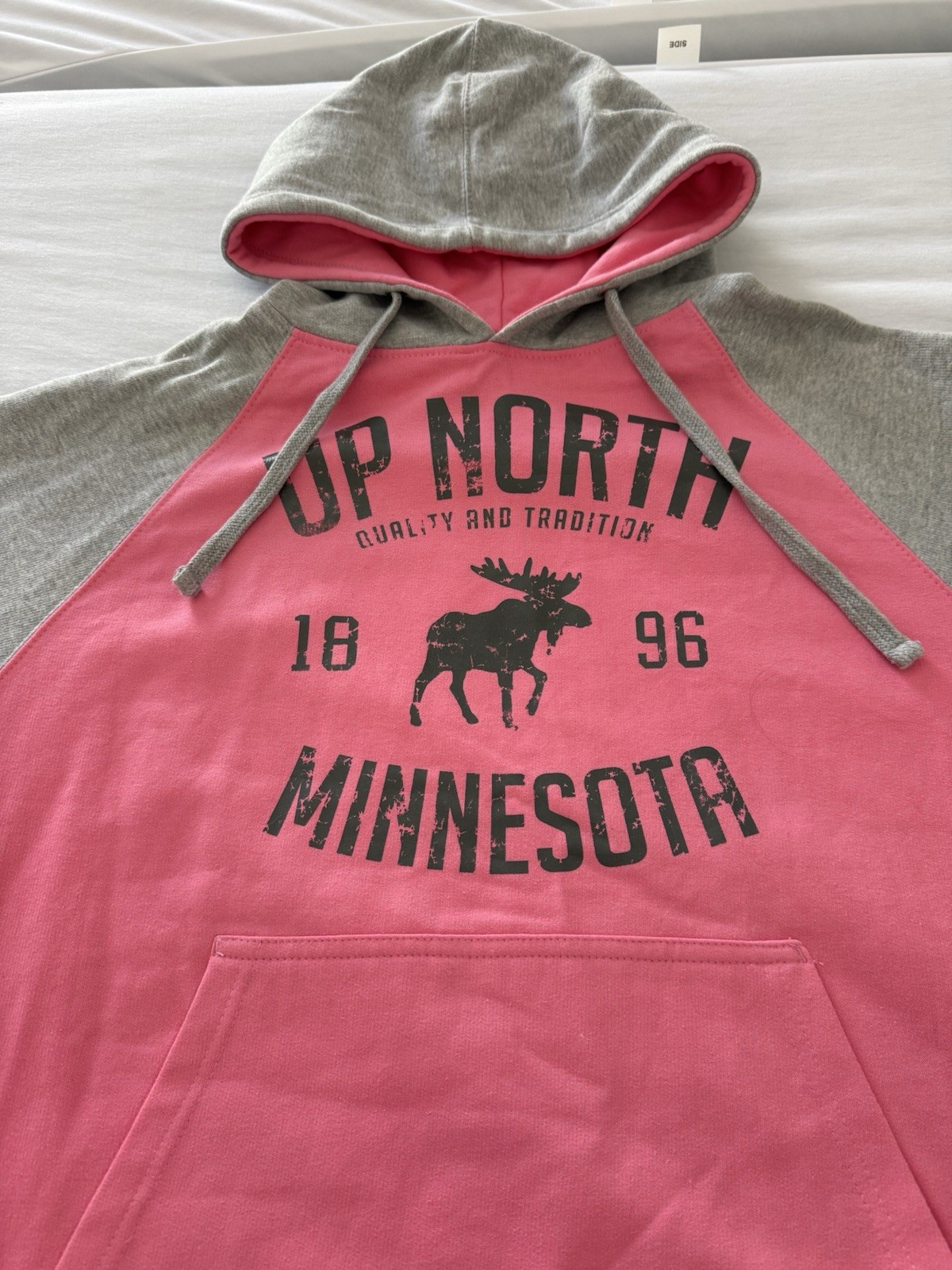 NWT Sweatshirt Hoodie U.S. Apparel Pink & Grey