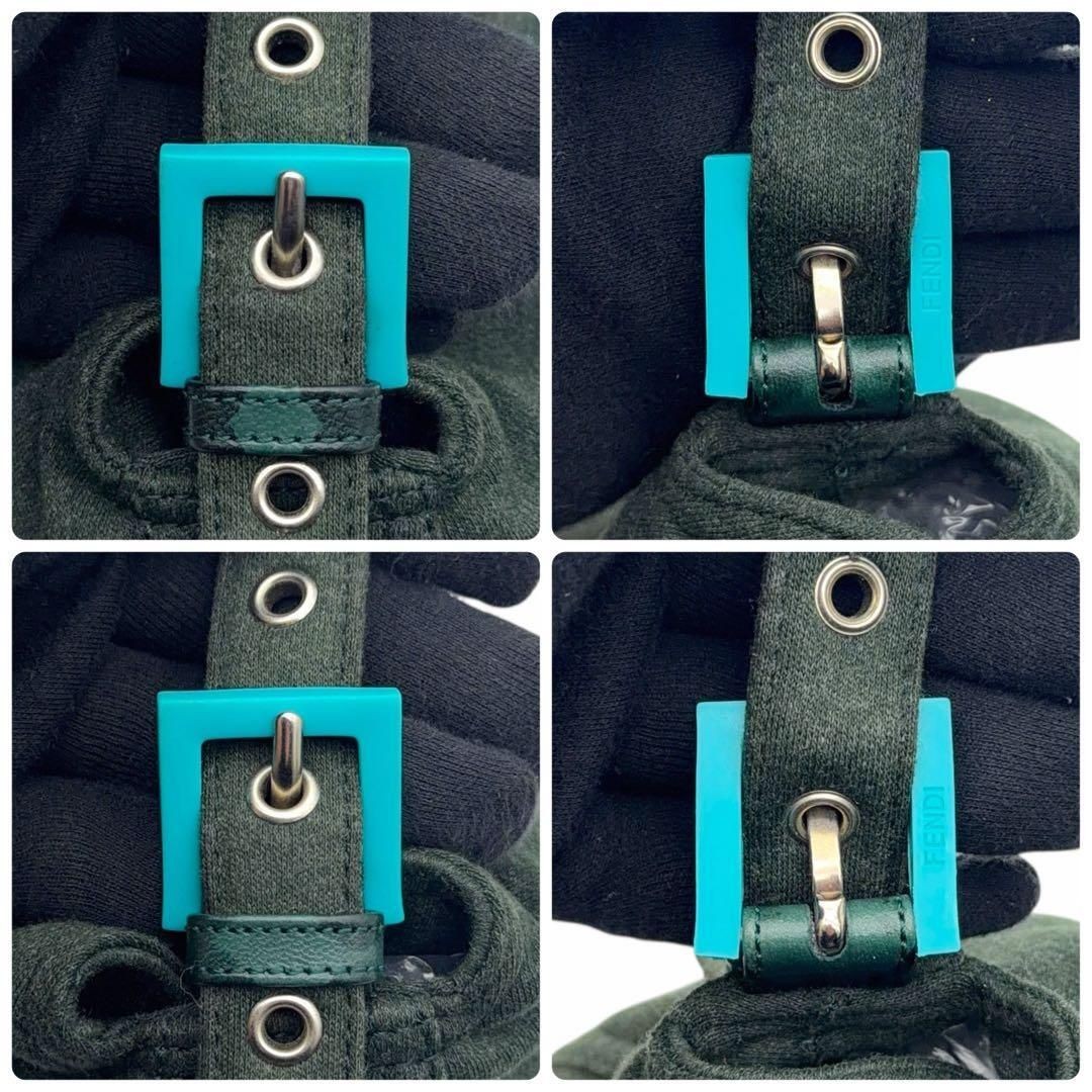 FENDI Bag: Mamma Baguette Green Wool Cotton W26H18D9cm w/o accessories;