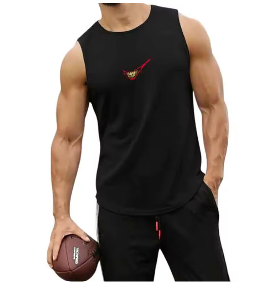 Men Sleeveless Gym Vest Tank Top Fitness Stringer Basketball Training S-XXL