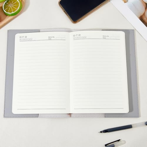PU Leather Journal Cover 23×16.7cm/9.06×6.57in Rustic PU Leather Book Gray